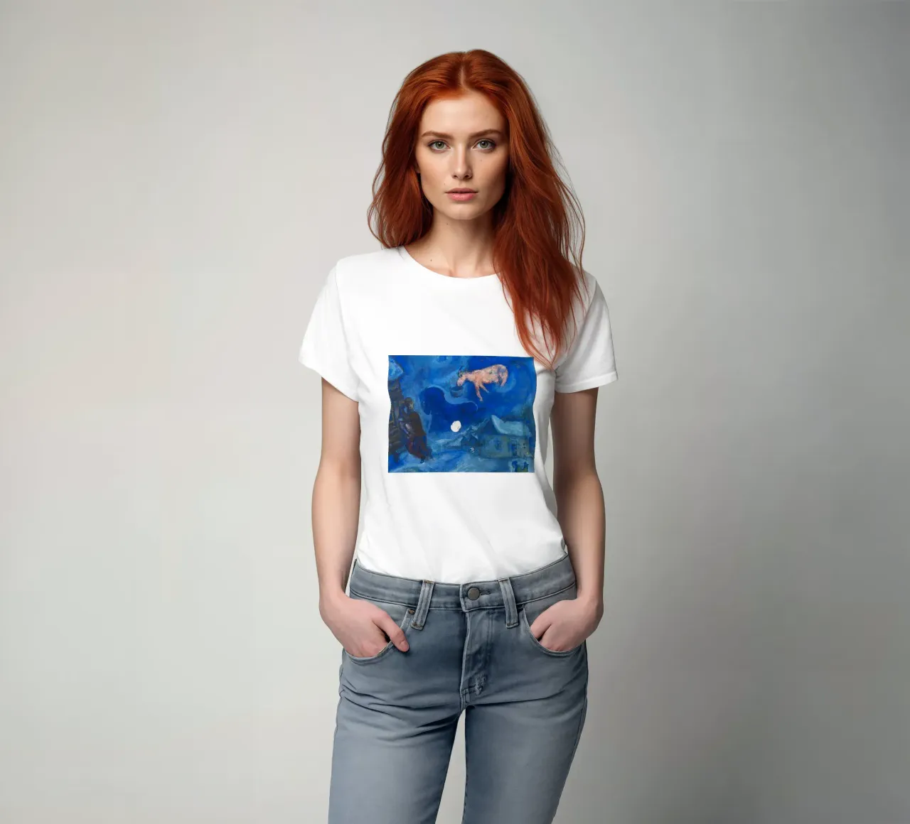 Dans mon pays (Nel mio paese) di Marc Chagall (1943) t-shirt da Classic Art Prints