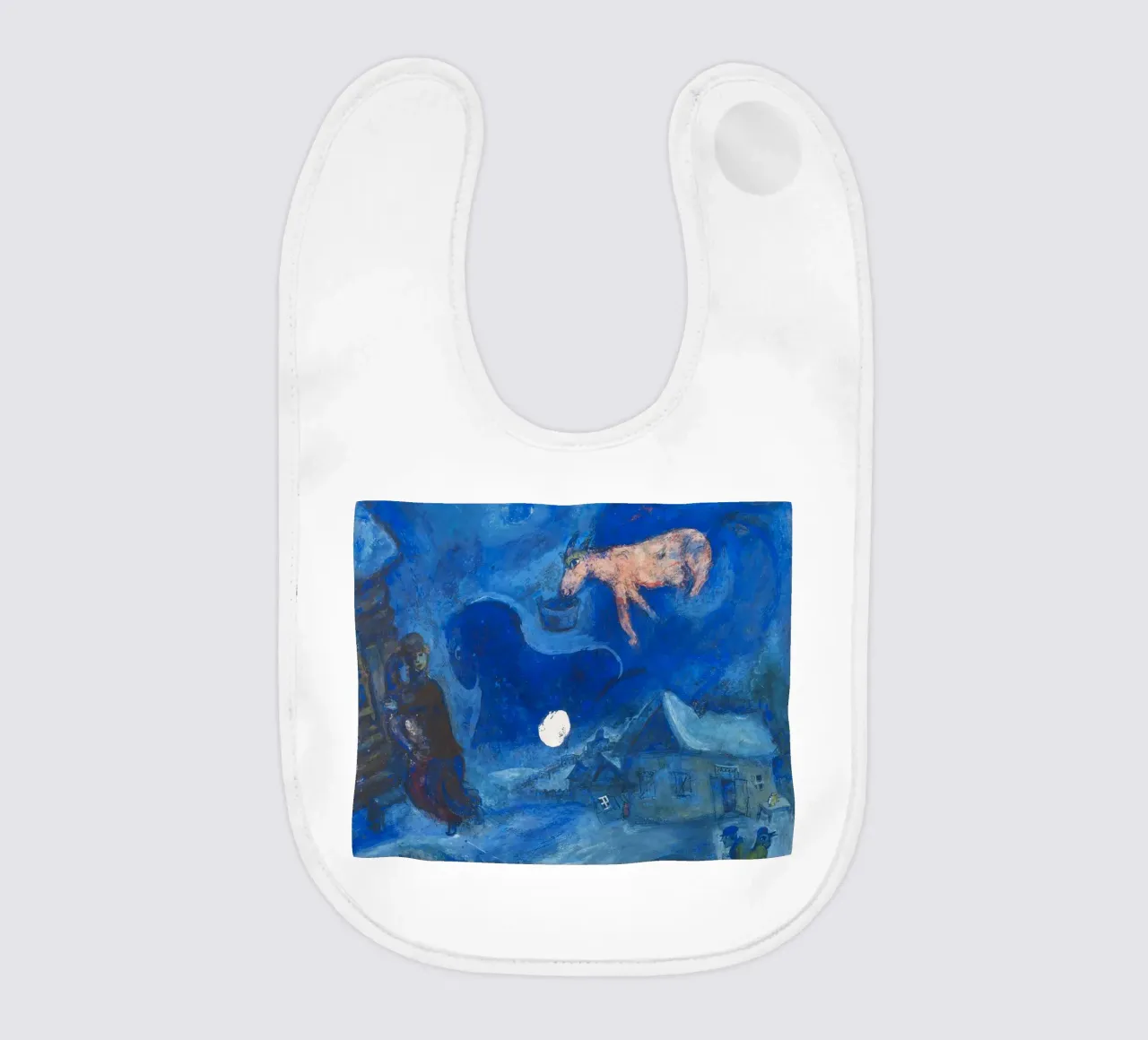 Dans mon pays (Nel mio paese) di Marc Chagall (1943) bavaglino da Classic Art Prints