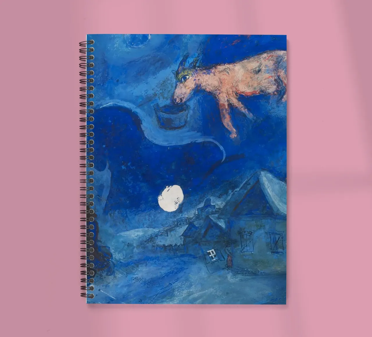 Dans mon pays (In My Country) by Marc Chagall (1943) spiral notebook by Classic Art Prints
