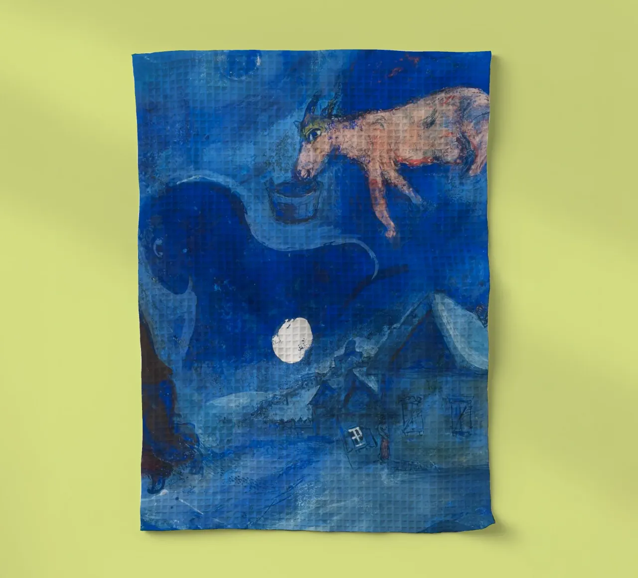 Dans mon pays de Marc Chagall (1943) torchon de Classic Art Prints