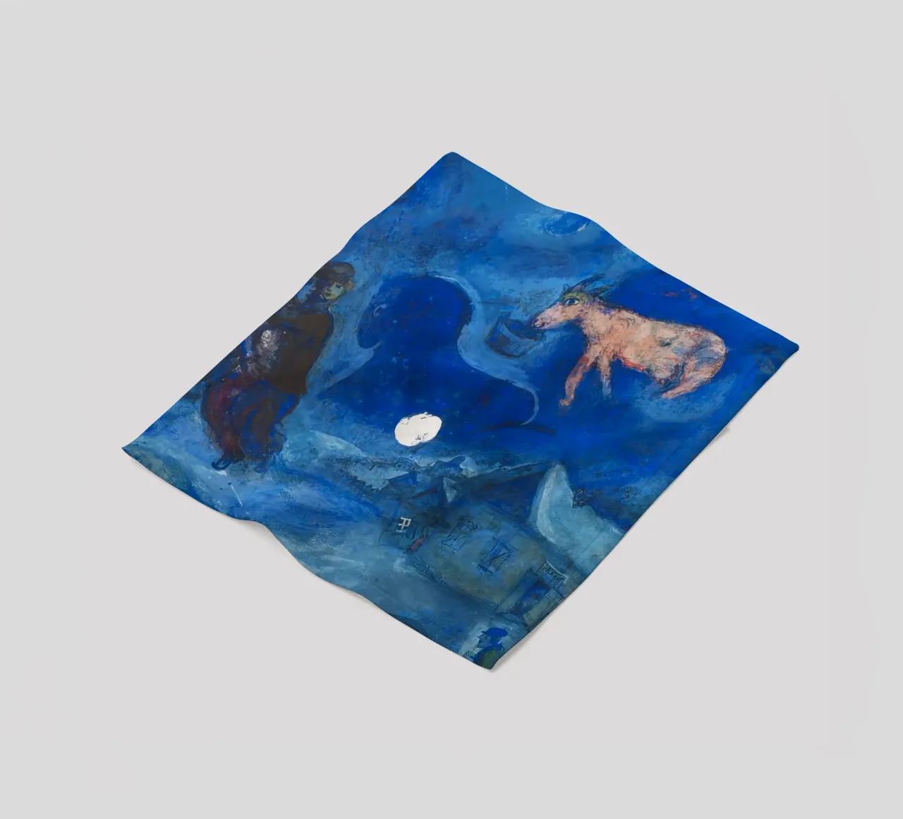 Dans mon pays (Nel mio paese) di Marc Chagall (1943) coperta in pile da Classic Art Prints