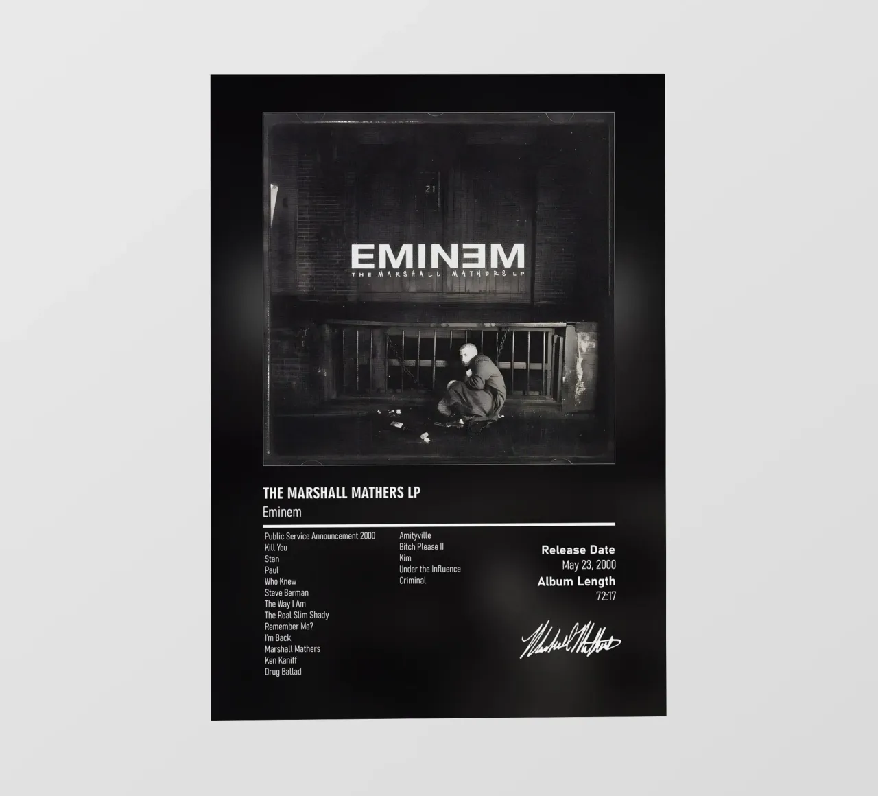 The Marshall Mathers LP (2000) by Eminem telo in pvc da DGUnder