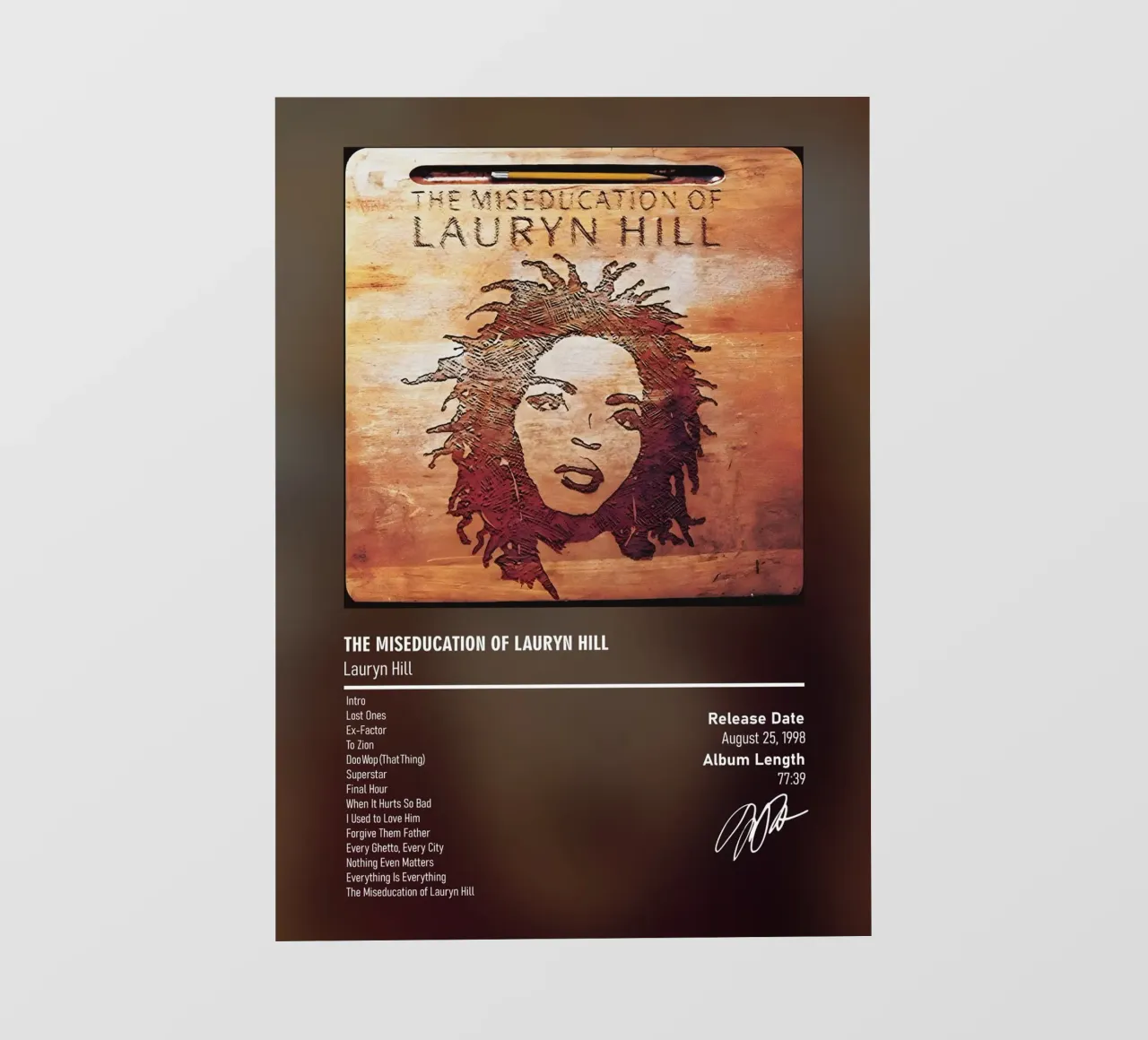The Miseducation of Lauryn Hill (1998) by Lauryn Hill telo in pvc da DGUnder