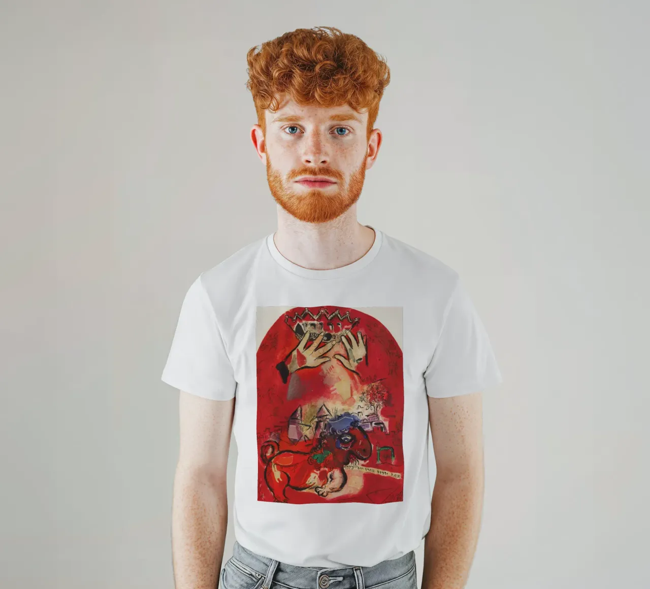 Studio su vetro colorato - Giuda di Marc Chagall t-shirt da Classic Art Prints