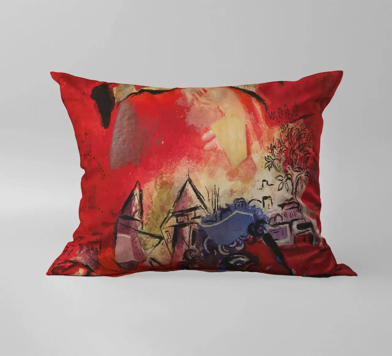 Studio su vetro colorato - Giuda di Marc Chagall cuscino da Classic Art Prints