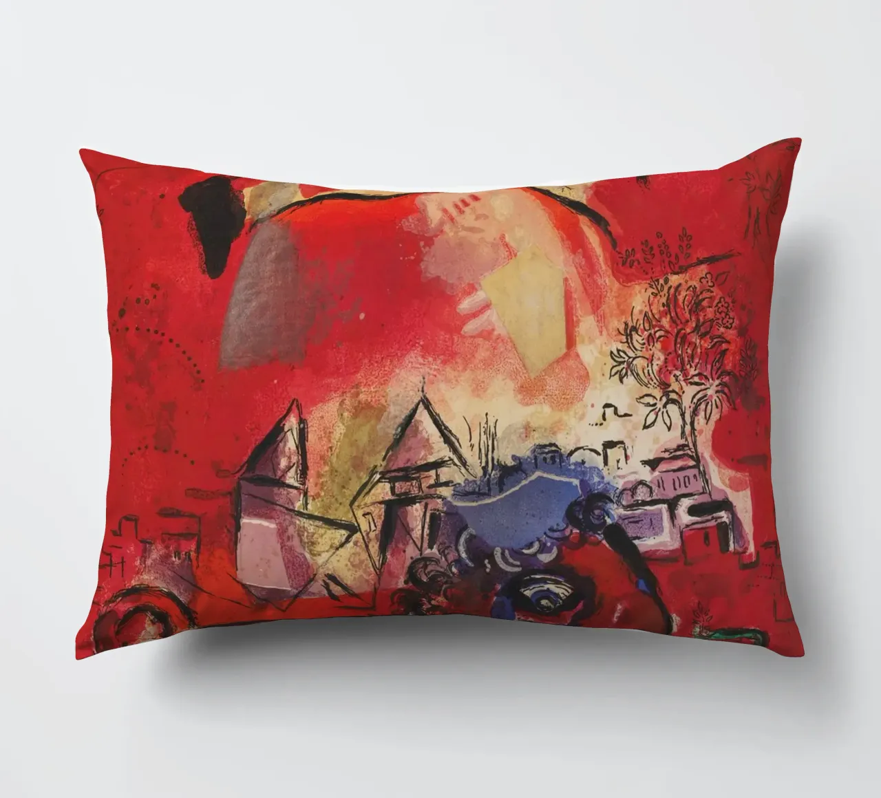 Studio su vetro colorato - Giuda di Marc Chagall cuscino da Classic Art Prints