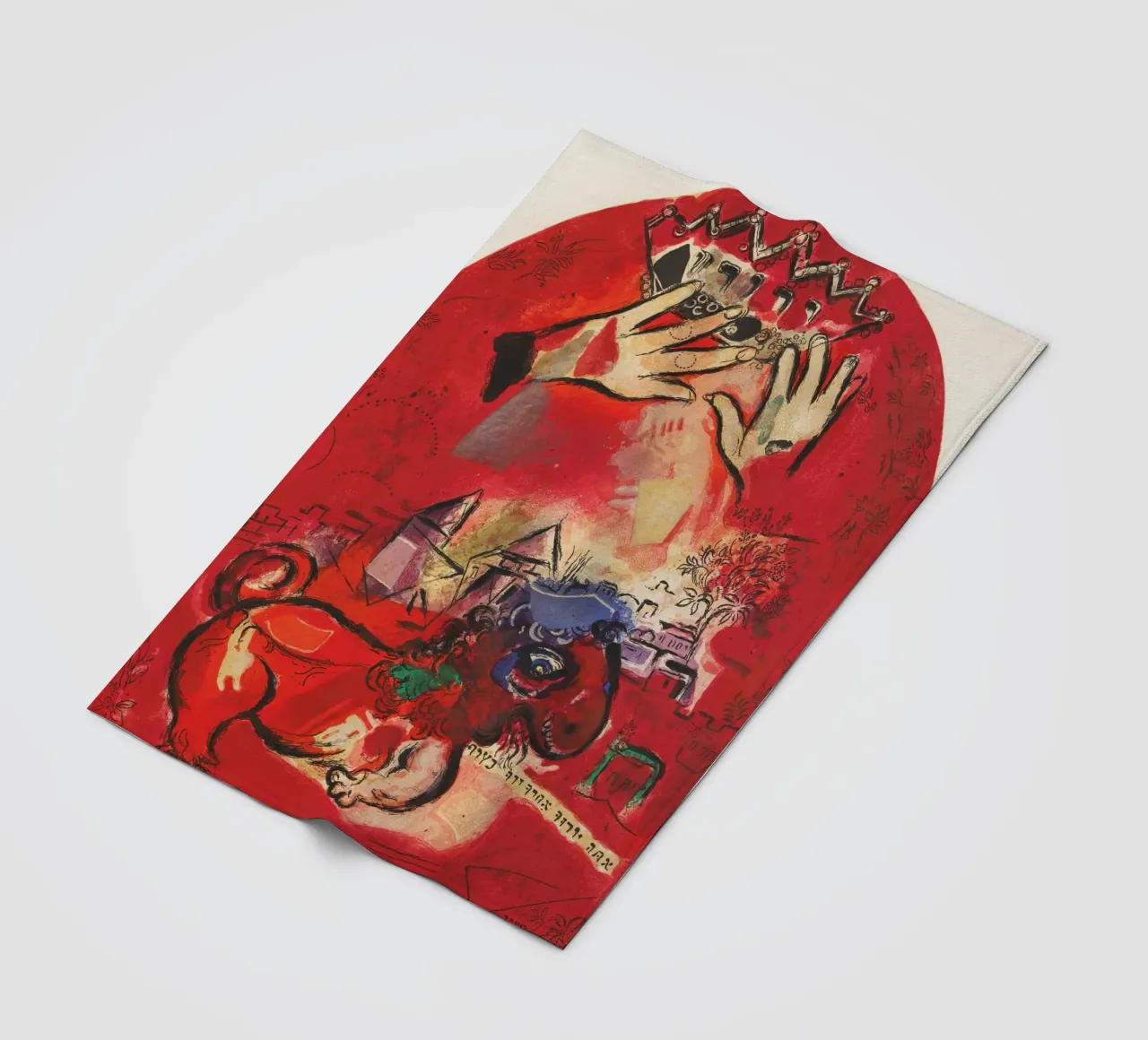 Studio su vetro colorato - Giuda di Marc Chagall coperta in pile da Classic Art Prints