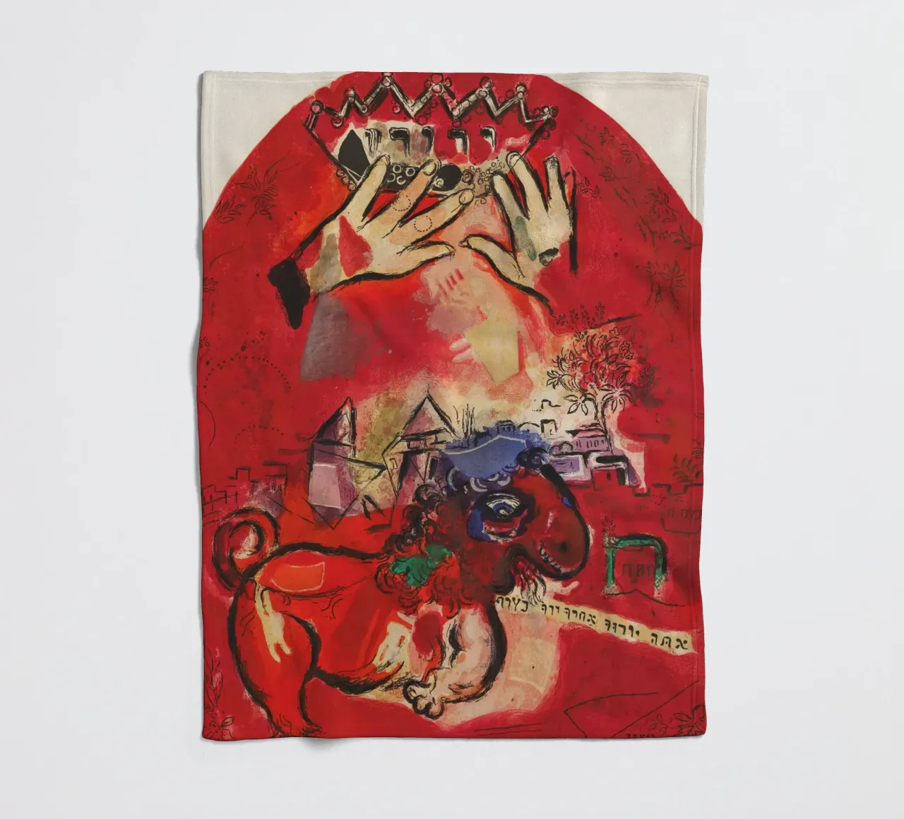 Studio su vetro colorato - Giuda di Marc Chagall coperta in pile da Classic Art Prints