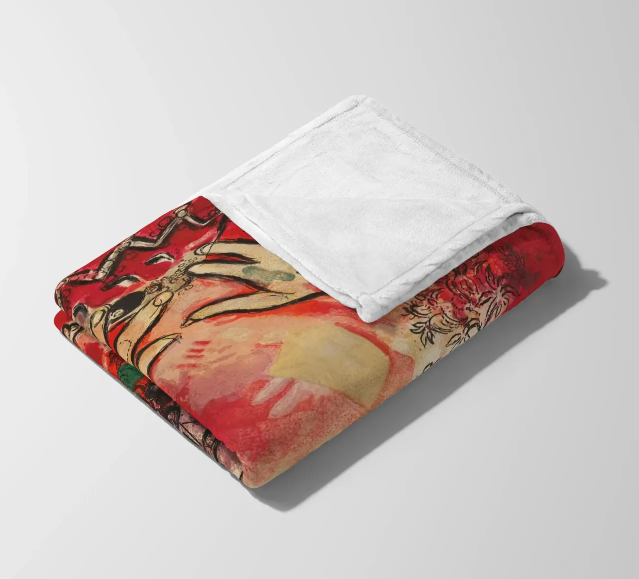Studio su vetro colorato - Giuda di Marc Chagall coperta in pile da Classic Art Prints
