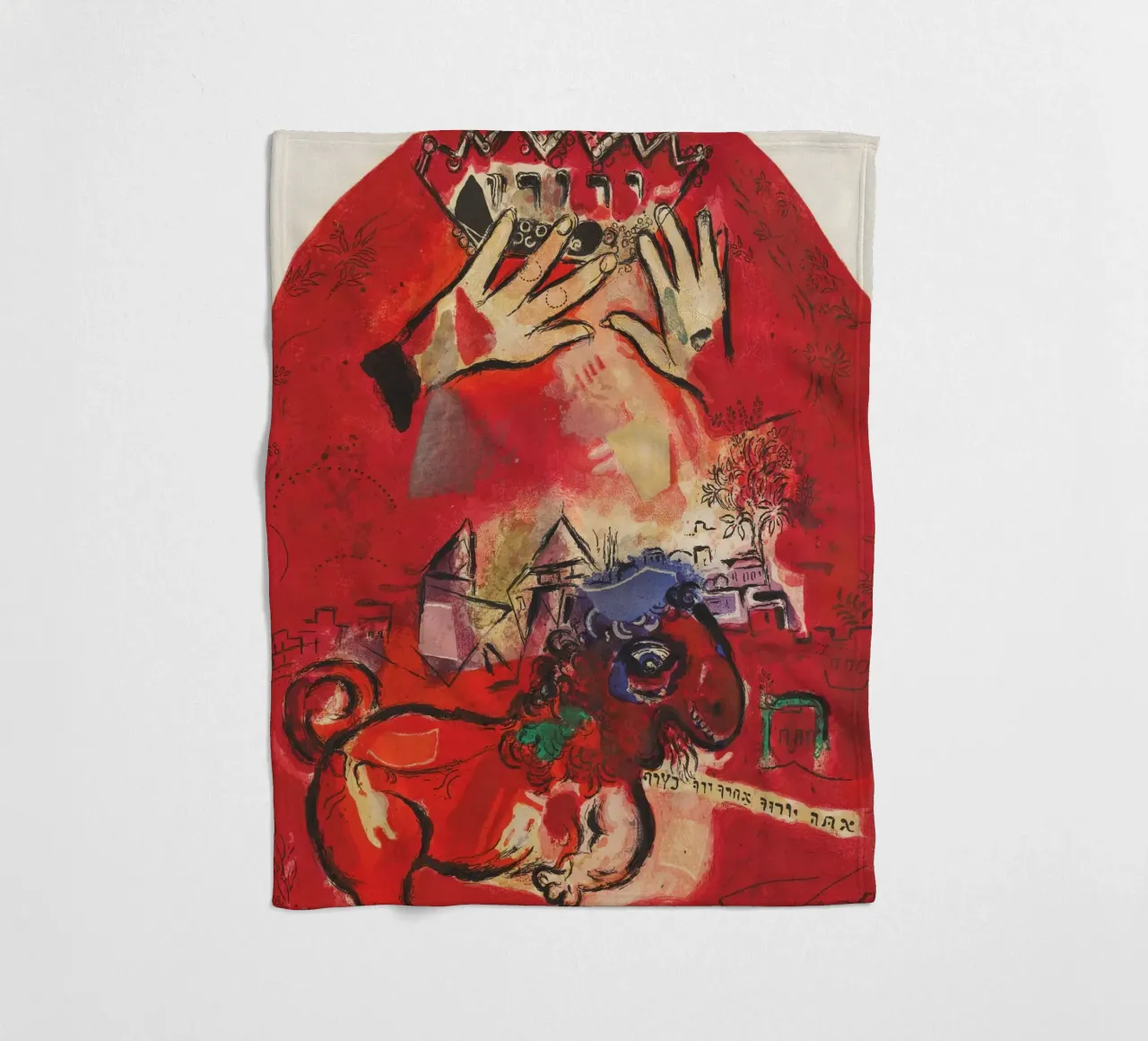 Studio su vetro colorato - Giuda di Marc Chagall coperta in pile da Classic Art Prints