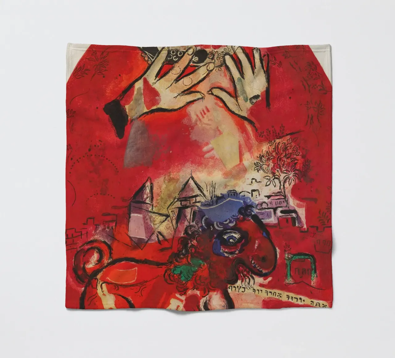 Studio su vetro colorato - Giuda di Marc Chagall coperta in pile da Classic Art Prints