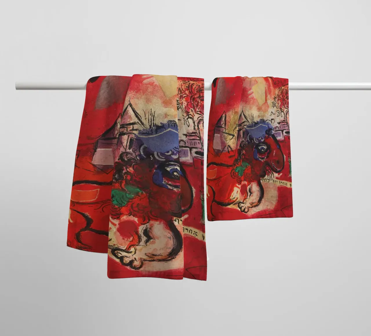 Studio su vetro colorato - Giuda di Marc Chagall asciugamano da bagno da Classic Art Prints