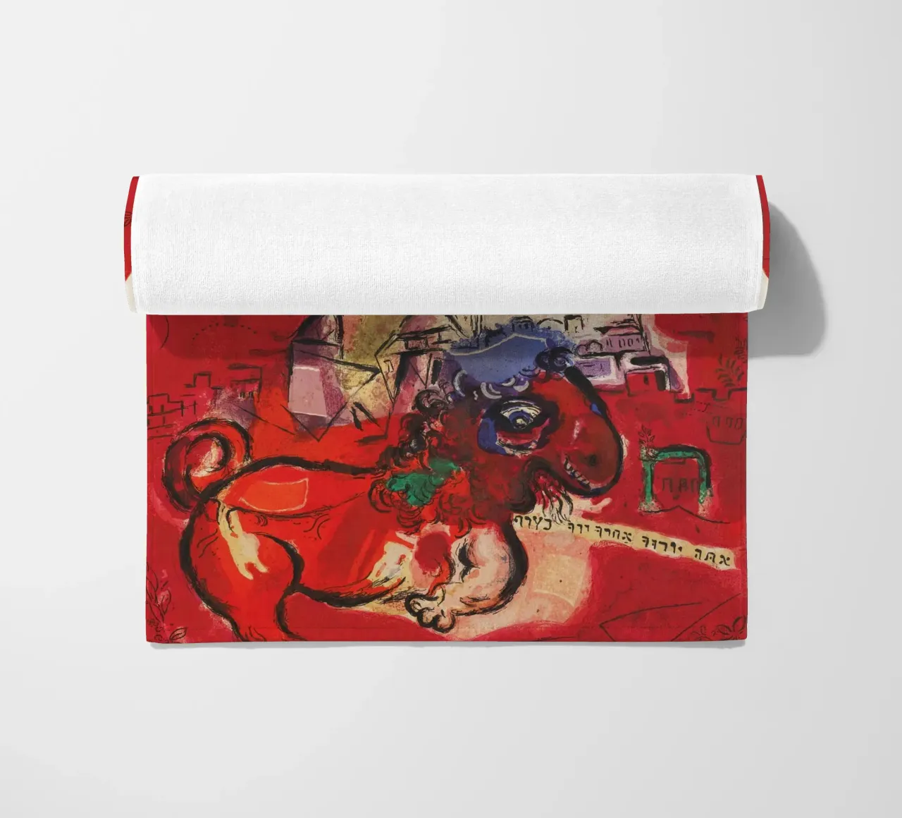 Studio su vetro colorato - Giuda di Marc Chagall telo mare da Classic Art Prints