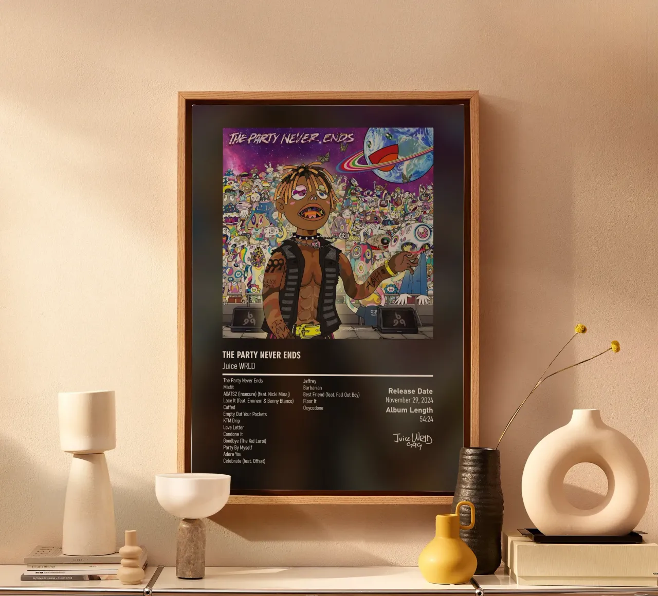 The Party Never Ends (2024)  Juice WRLD canvas by DGUnder