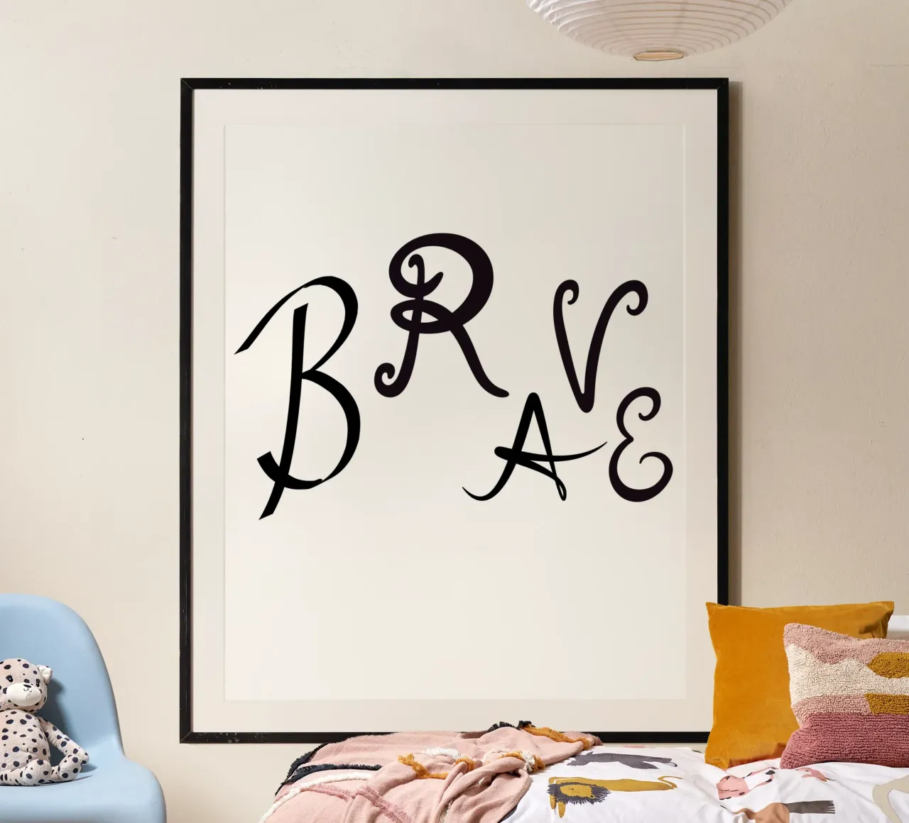 BRAVE Poster T-Shirt Bag Mug | Modern Design Decoration hahnemühle by StrindesignStudio