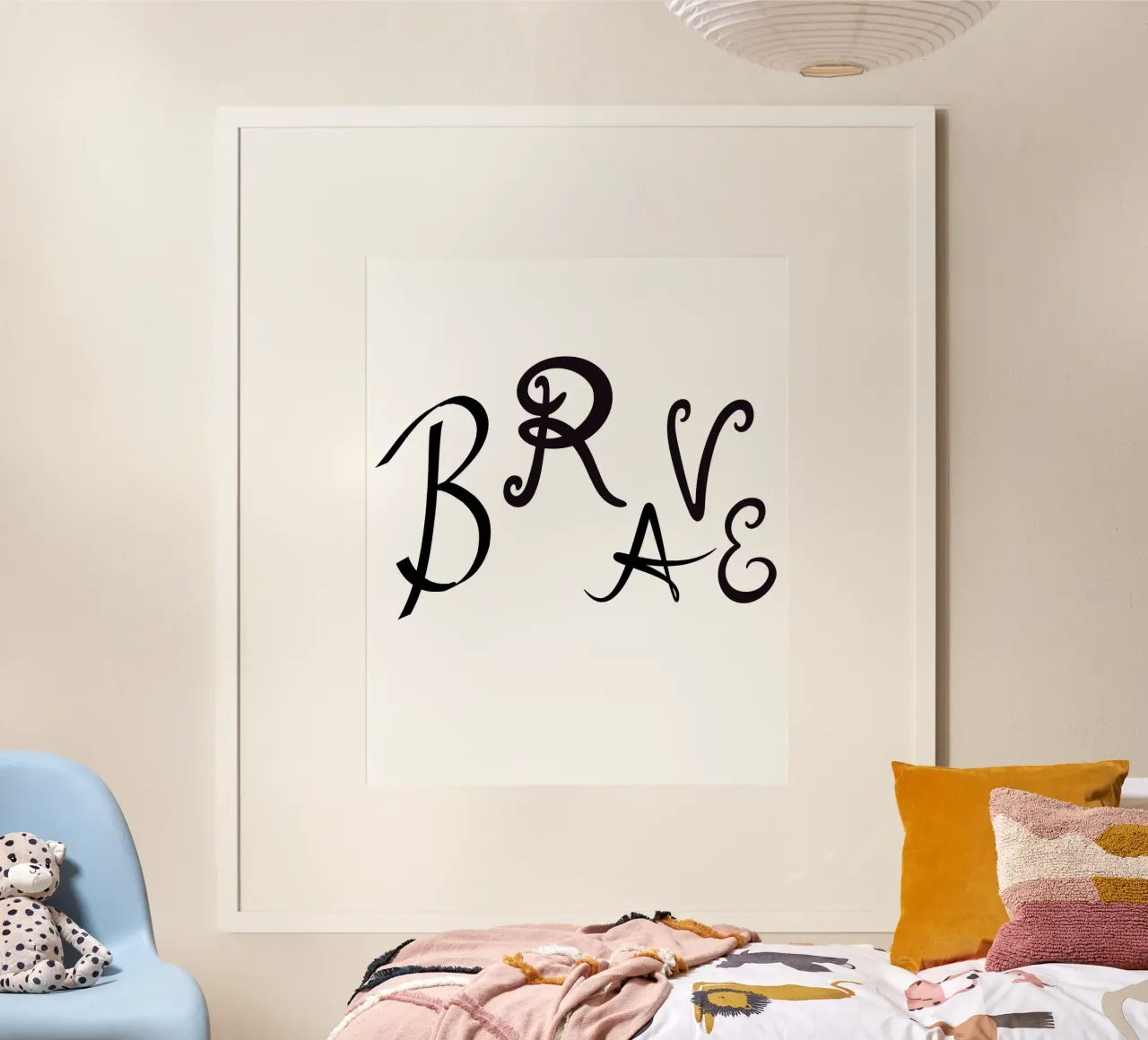 BRAVE Poster T-Shirt Bag Mug | Modern Design Decoration hahnemühle by StrindesignStudio