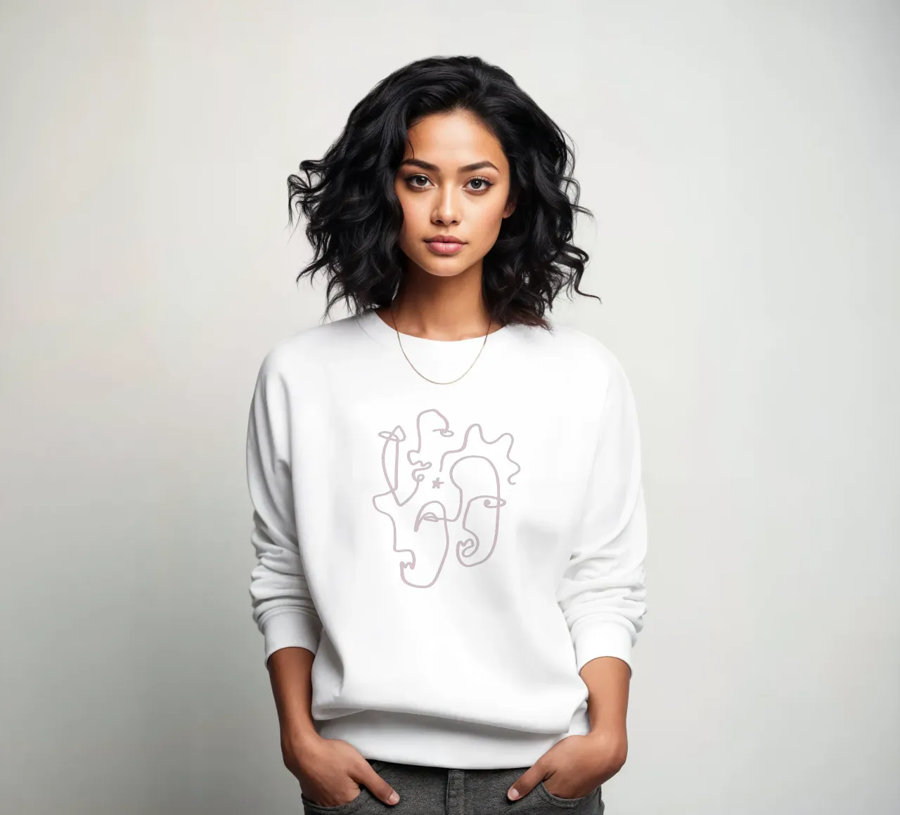Faces No 02 (Without Background) Sweatshirt von treechild