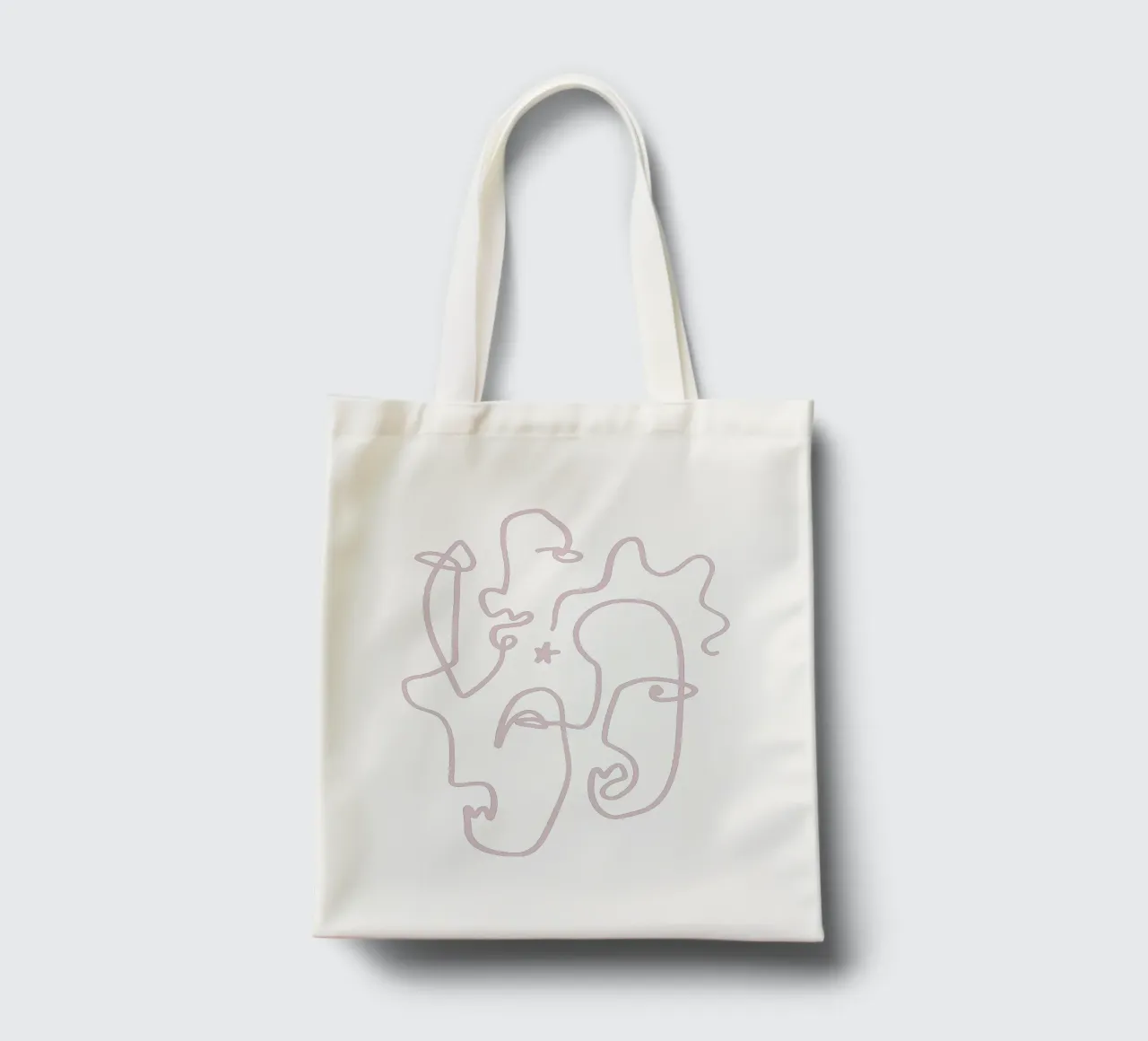 Faces No 02 (Without Background) borsa in juta da treechild