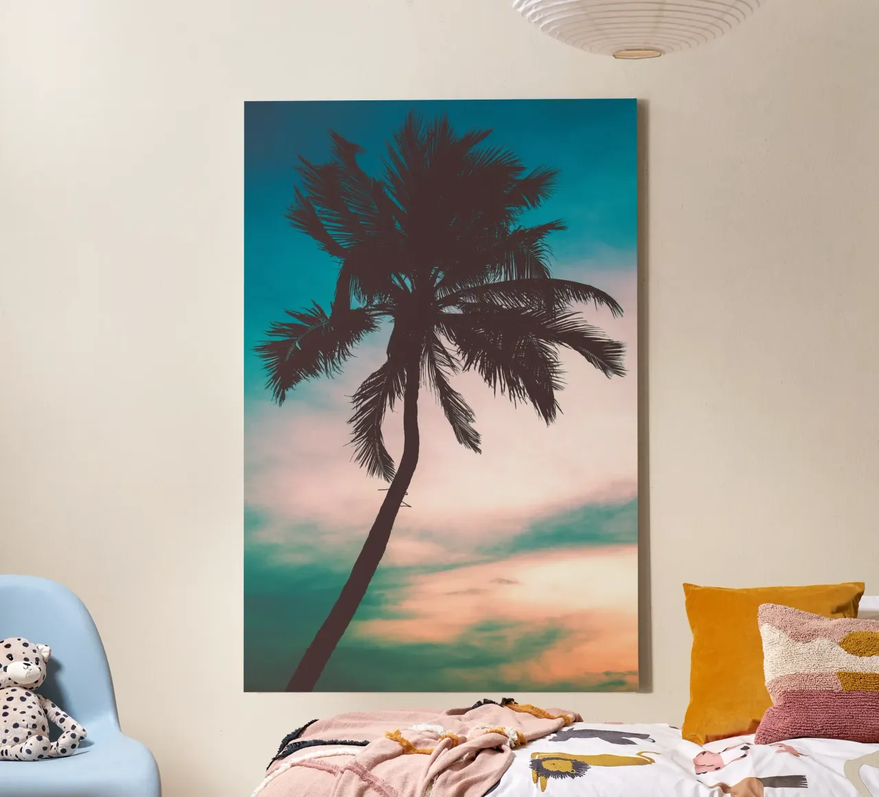 Whispers of a Palm Tree canvas with Floater frame by PhotoVibe Decor