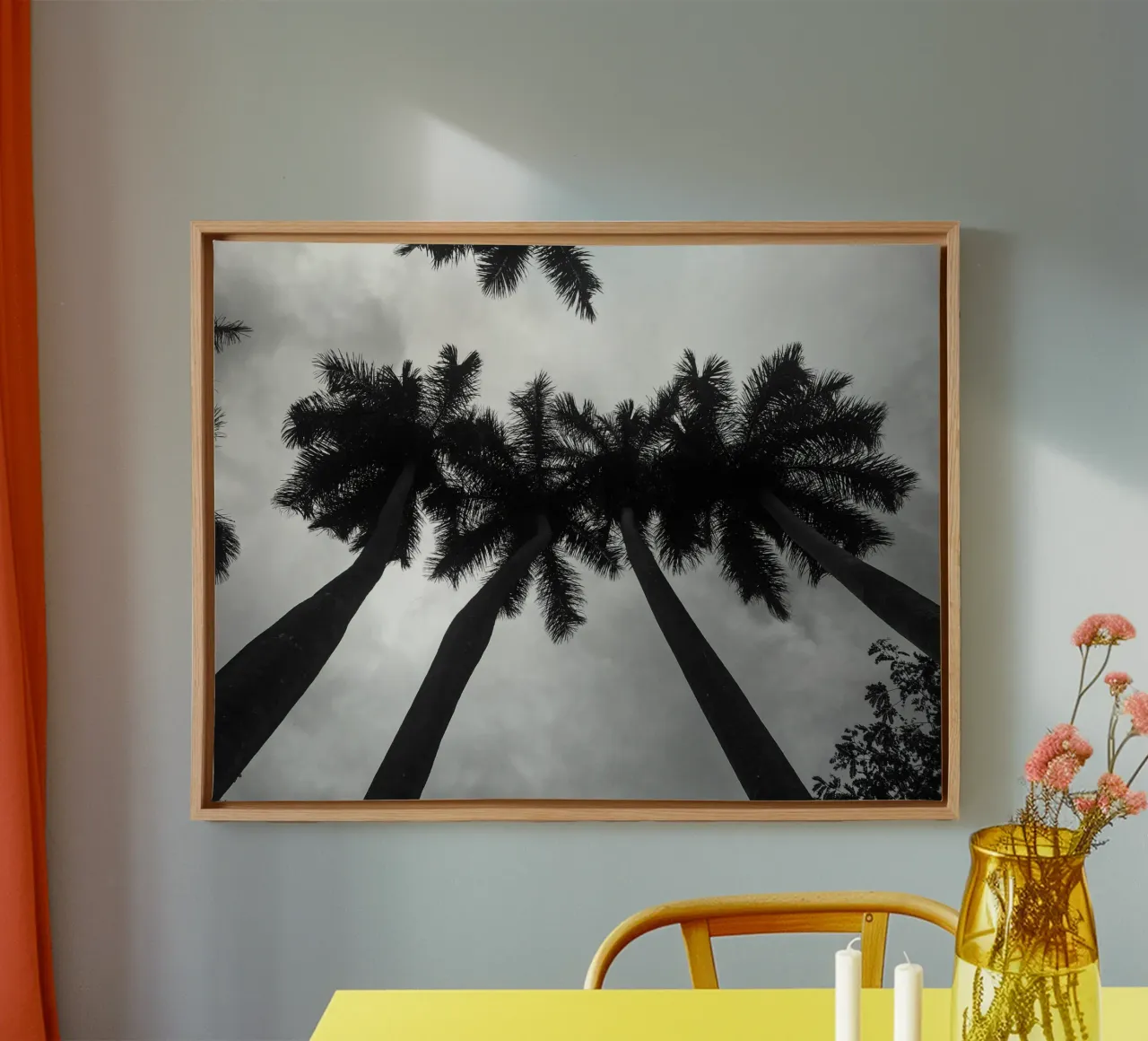 Sussurri di palme tela con Cornice a cassetta da PhotoVibe Decor