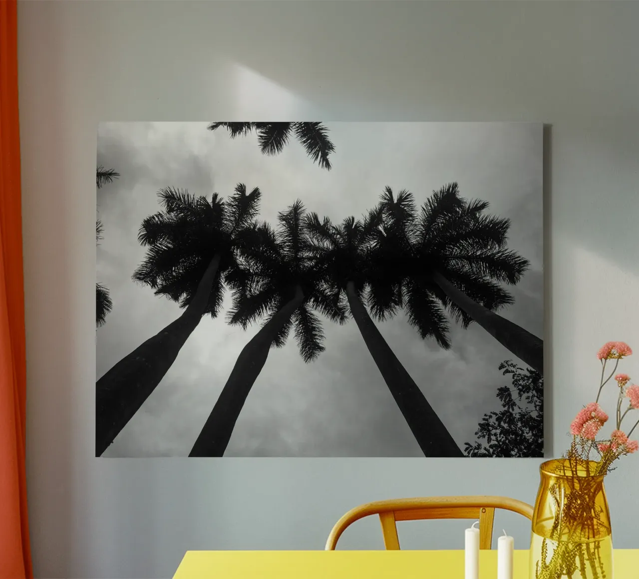Sussurri di palme tela con Cornice a cassetta da PhotoVibe Decor
