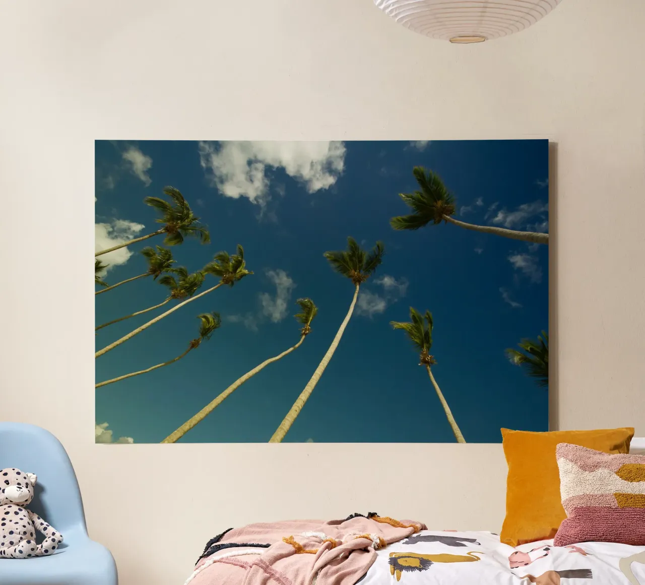Whispers of Palm Trees canvas with Floater frame by PhotoVibe Decor