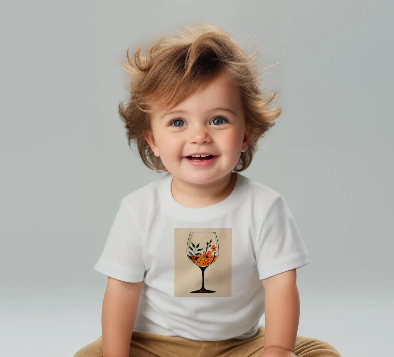 Fiori in un bicchiere maglietta neonato da Jose