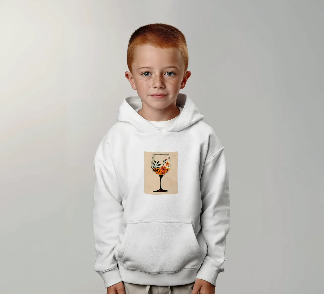 Fiori in un bicchiere felpa bambino con cappuccio da Jose