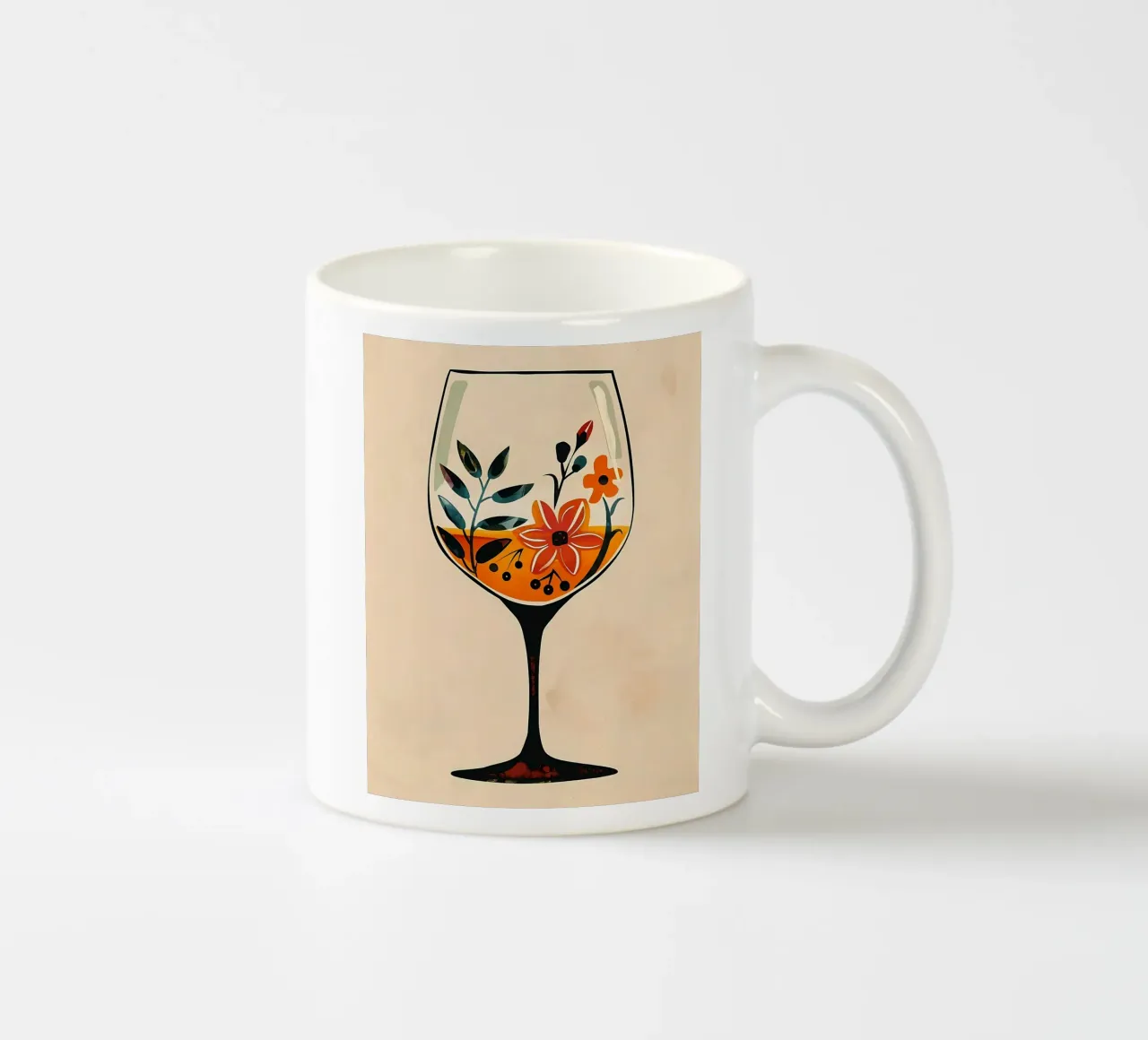 Fiori in un bicchiere tazza in ceramica da Jose
