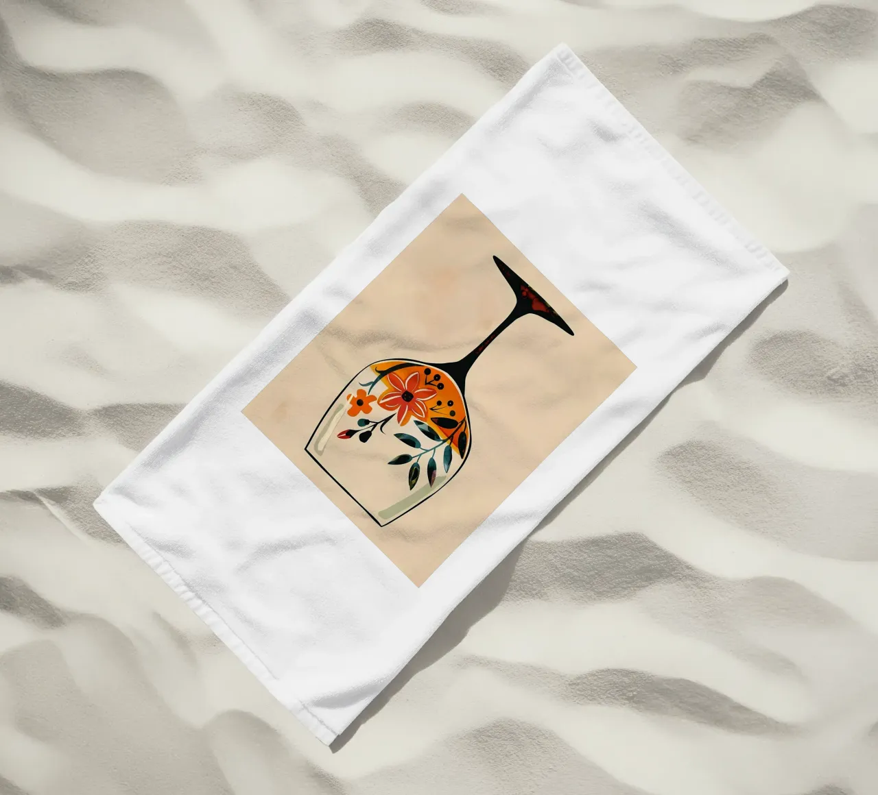 Fiori in un bicchiere telo mare da Jose