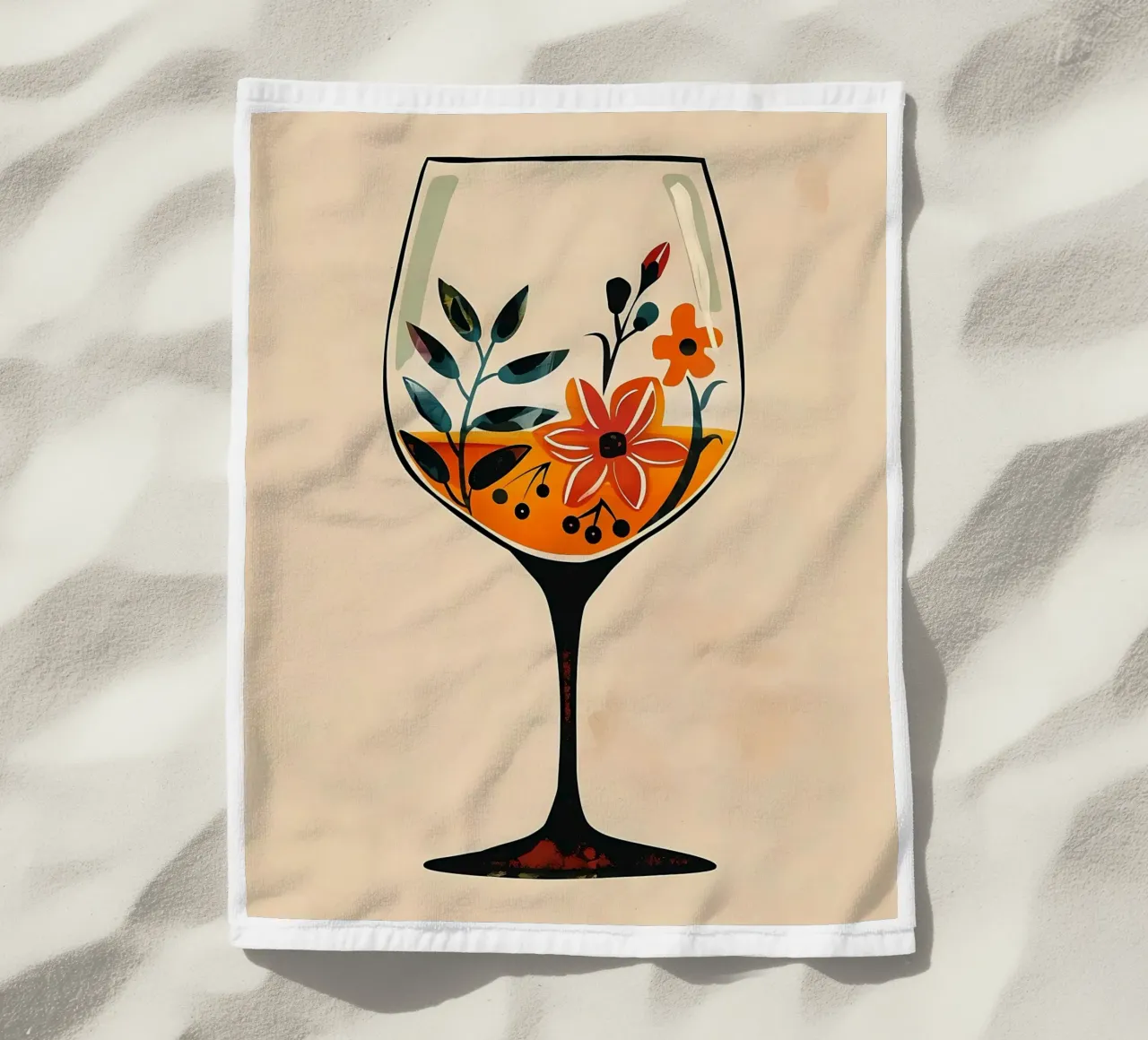 Fiori in un bicchiere telo mare da Jose