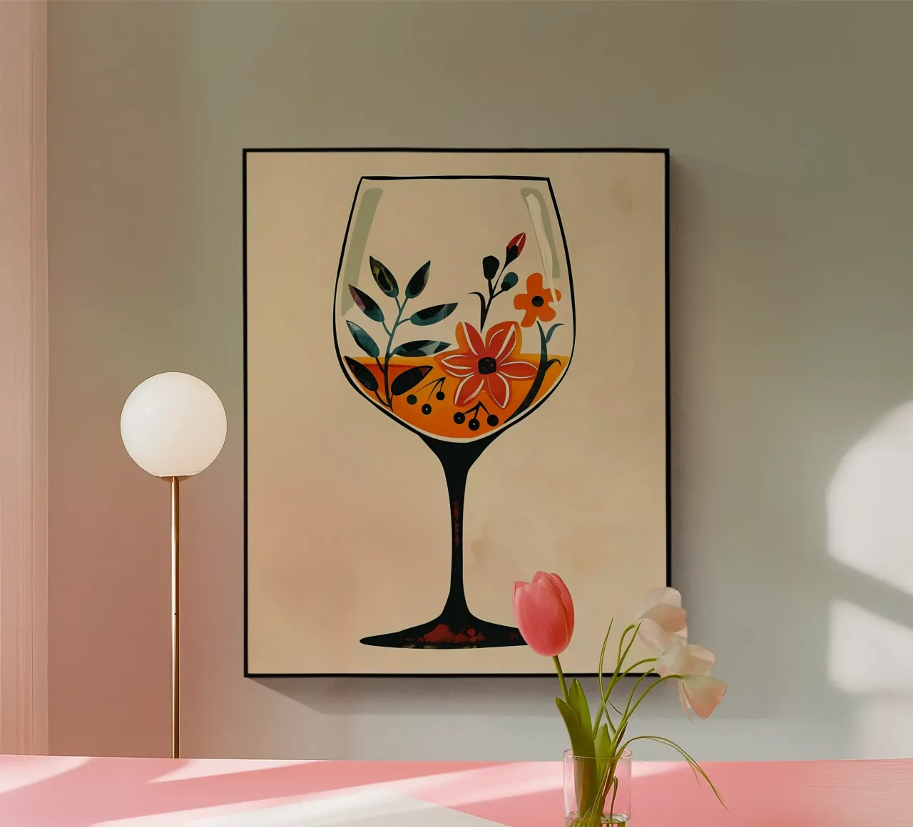 Fiori in un bicchiere plexiglass da Jose