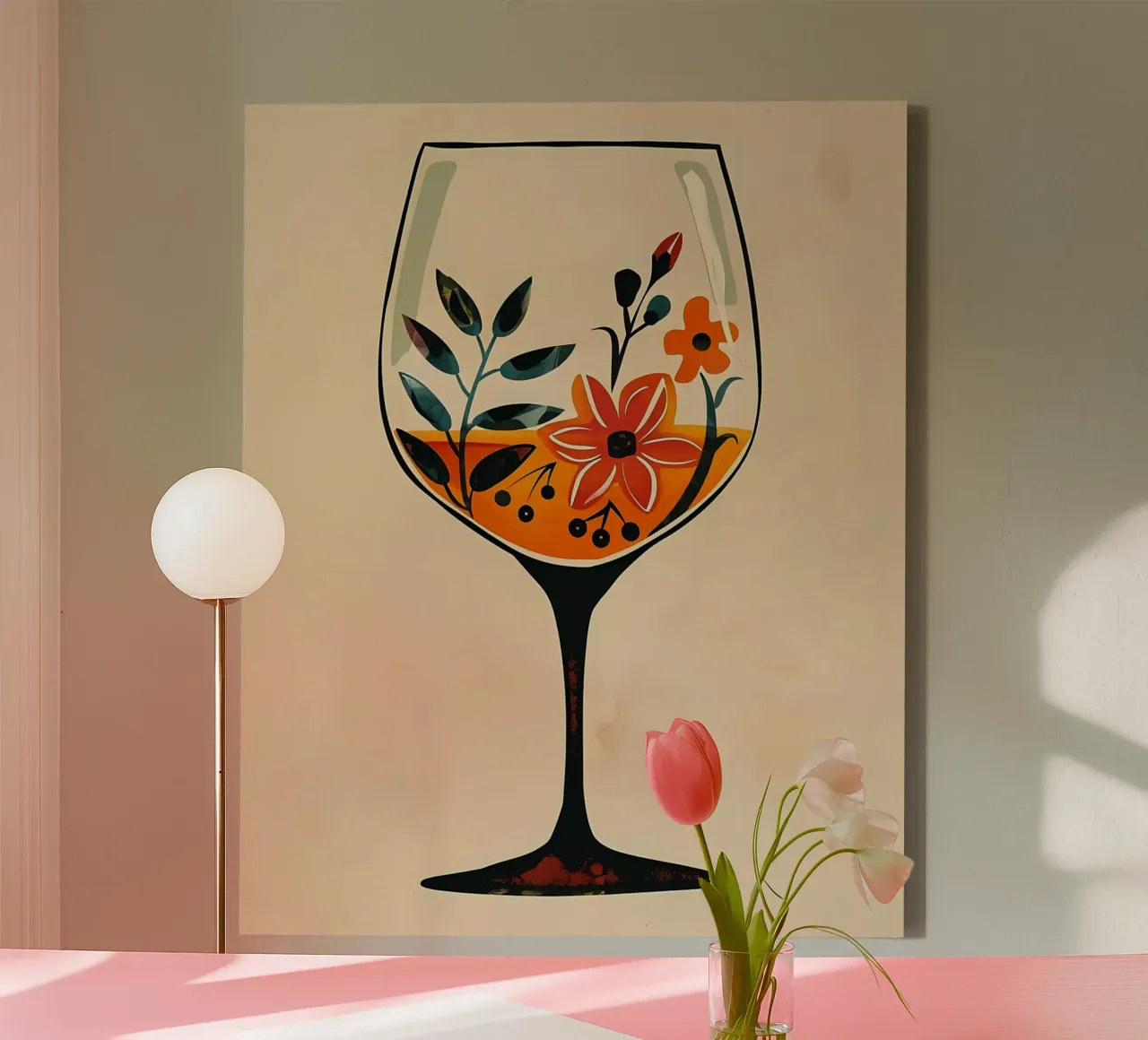 Blumen im Glas Leinwand von Jose