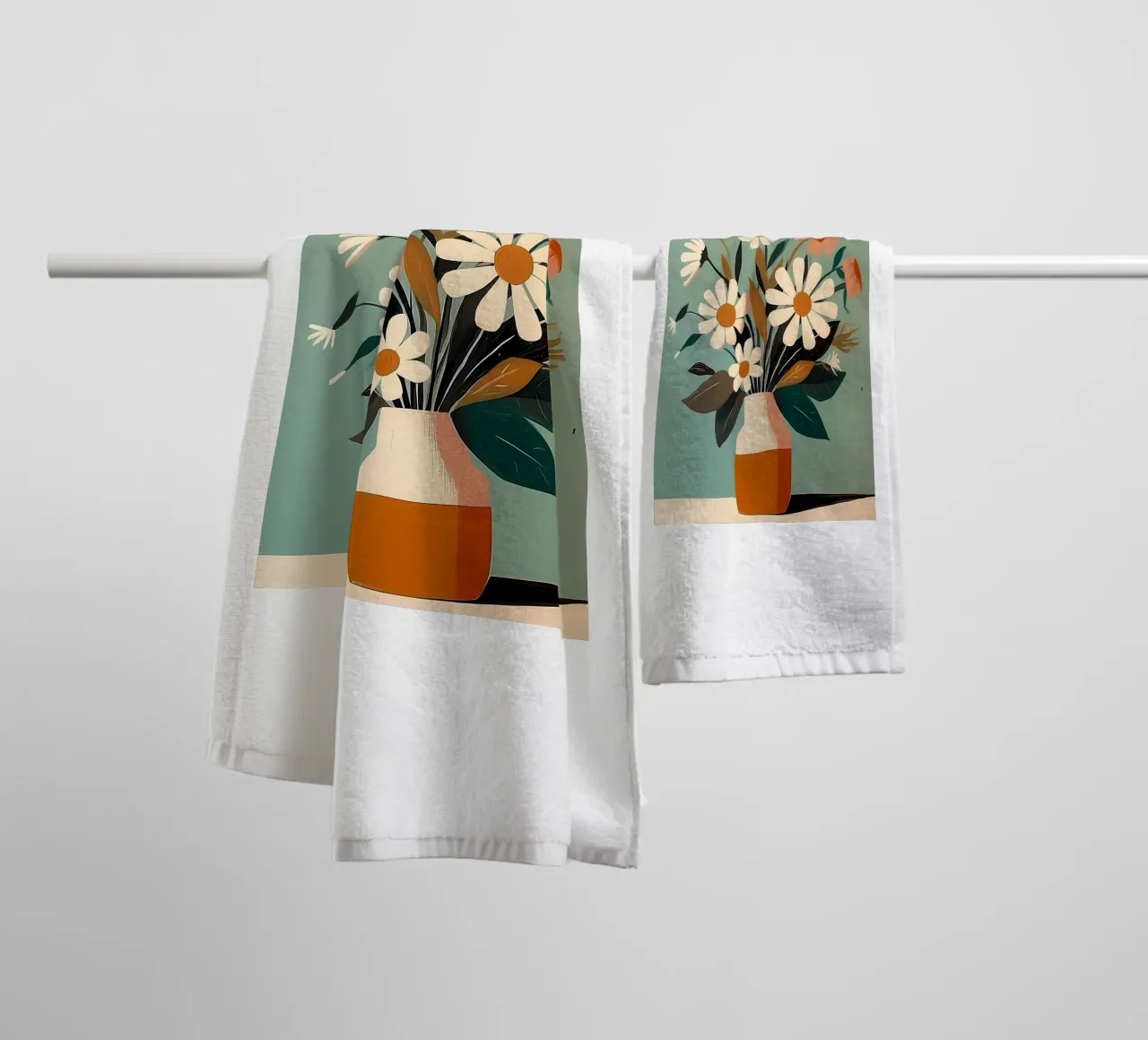 Un vaso di fiori asciugamano da bagno da Jose