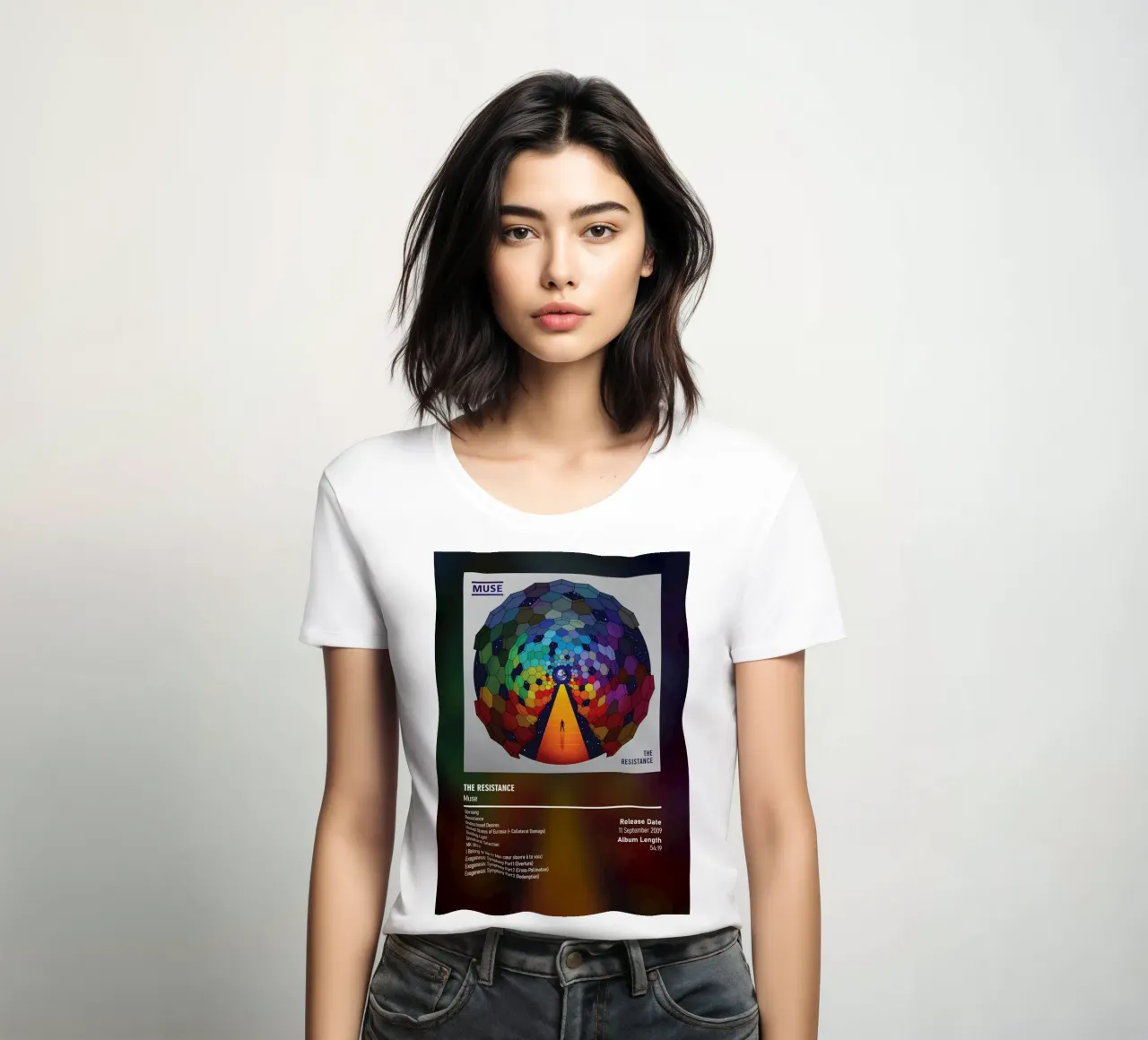 The Resistance (2009) by Muse women's fitted t-shirt by DGUnder
