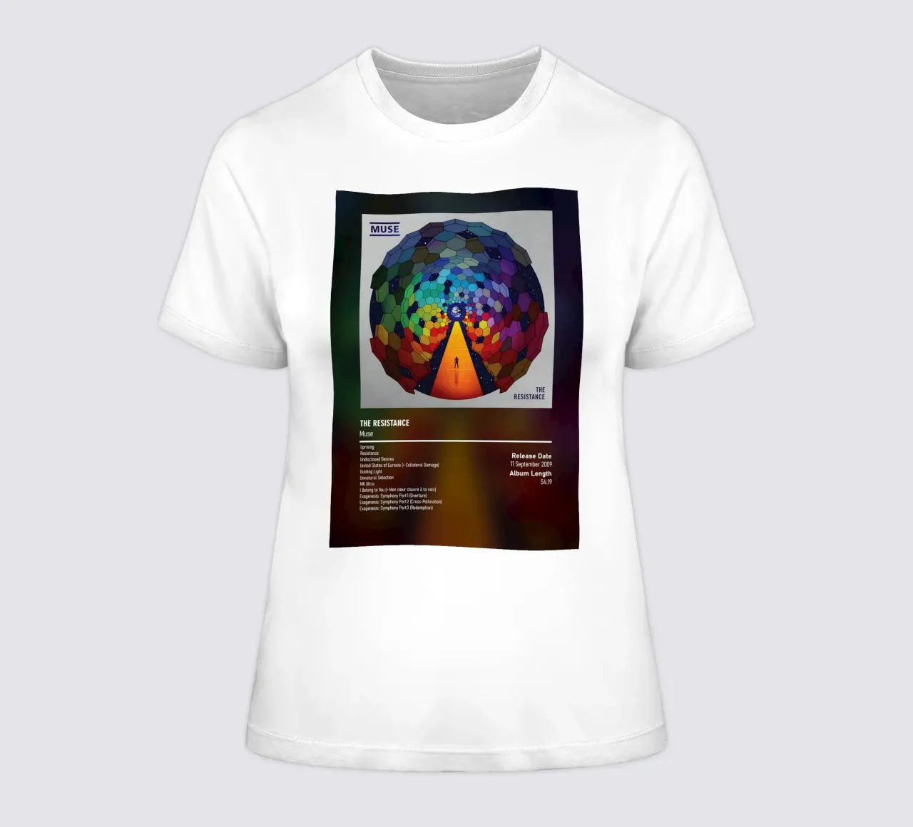 The Resistance (2009) by Muse women's fitted t-shirt by DGUnder