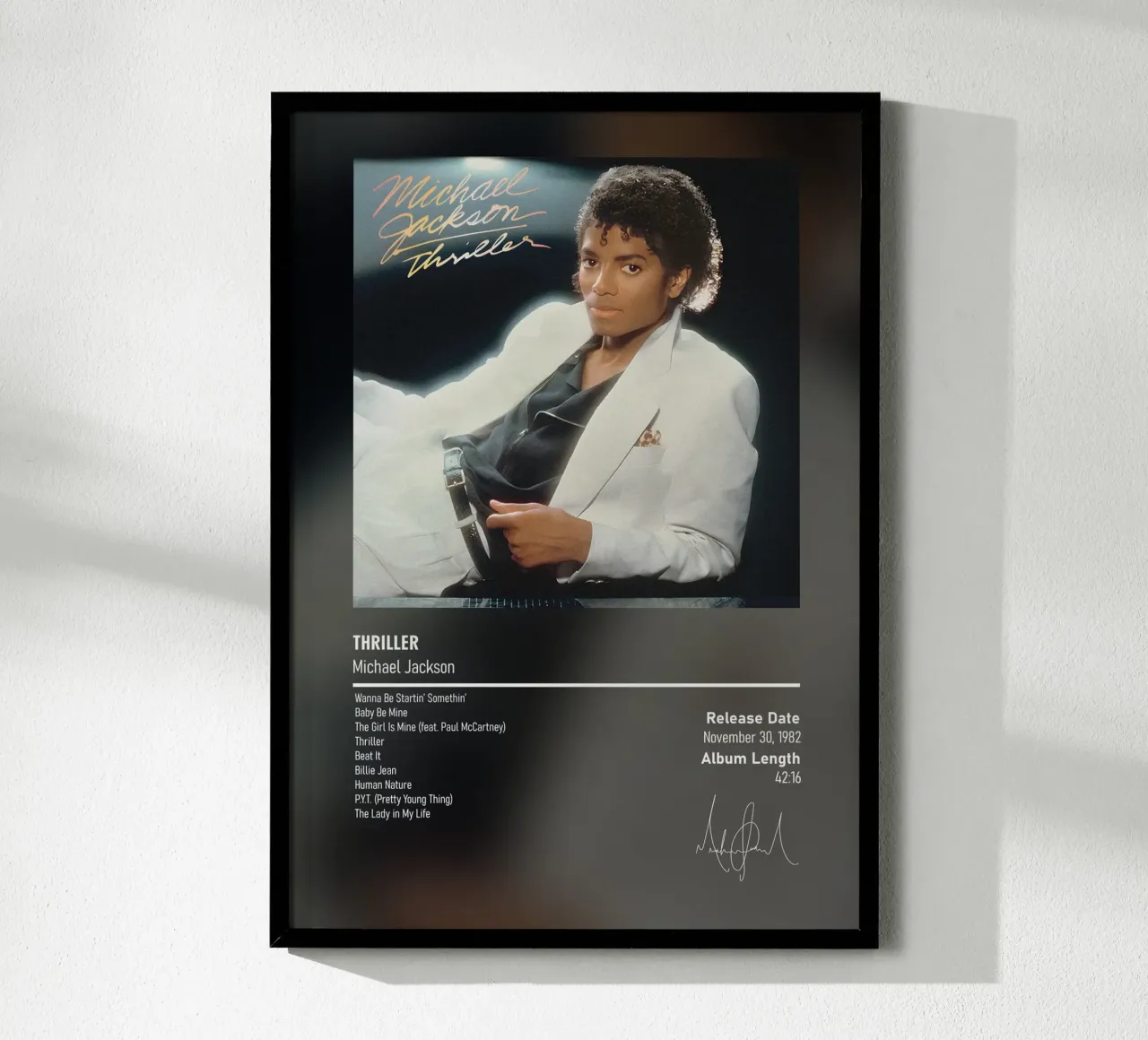 Thriller (1982) Michael Jackson poster con telaio in plastica da DGUnder