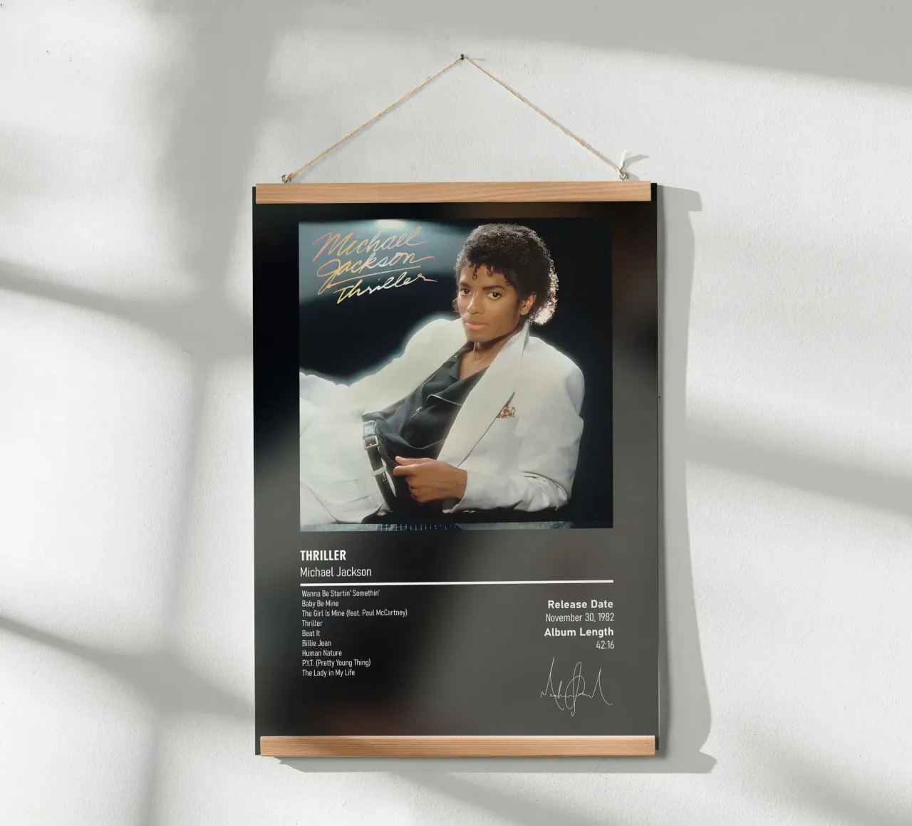 Thriller (1982) Michael Jackson poster con telaio in plastica da DGUnder