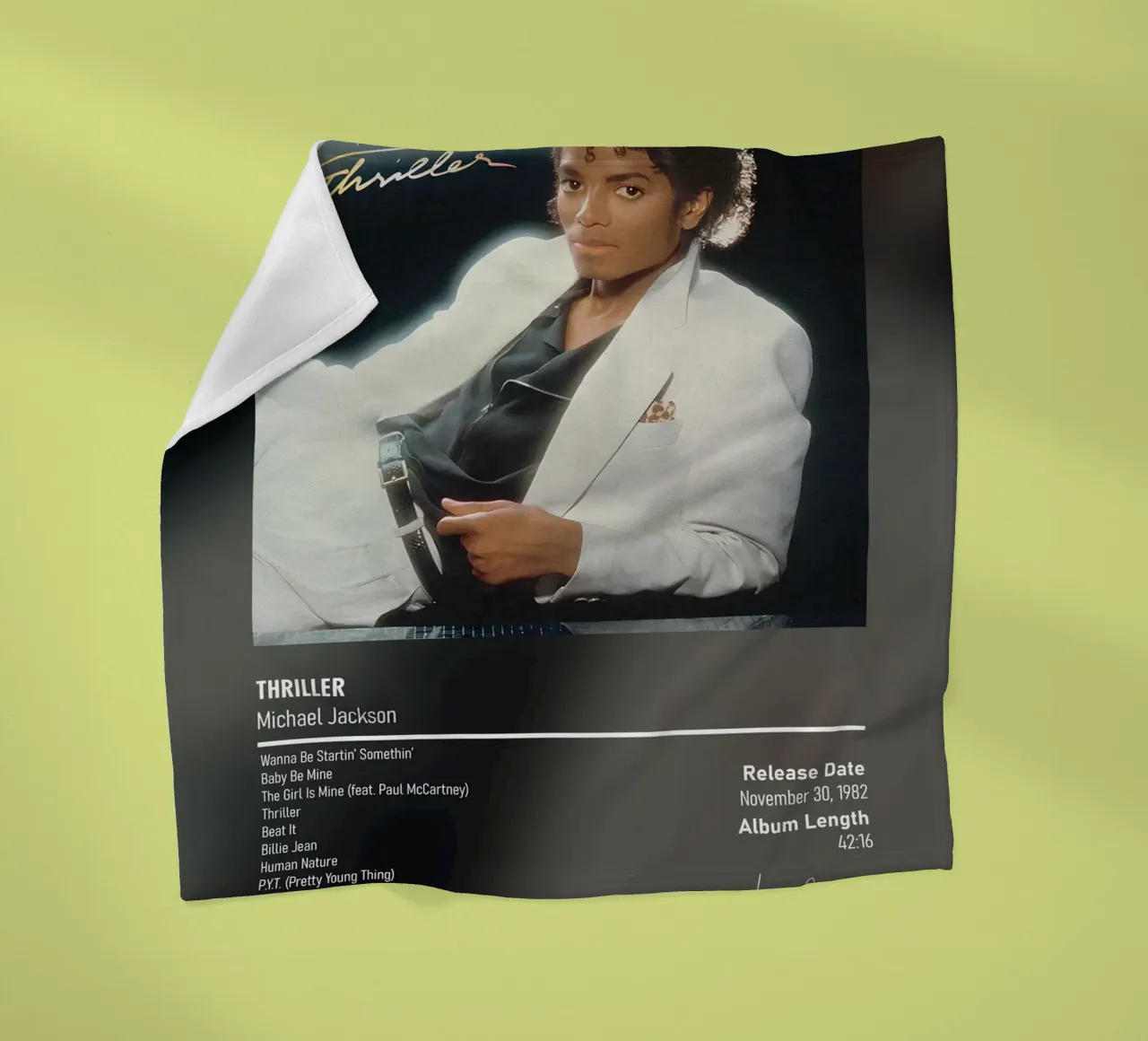 Thriller (1982) Michael Jackson coperta in pile da DGUnder