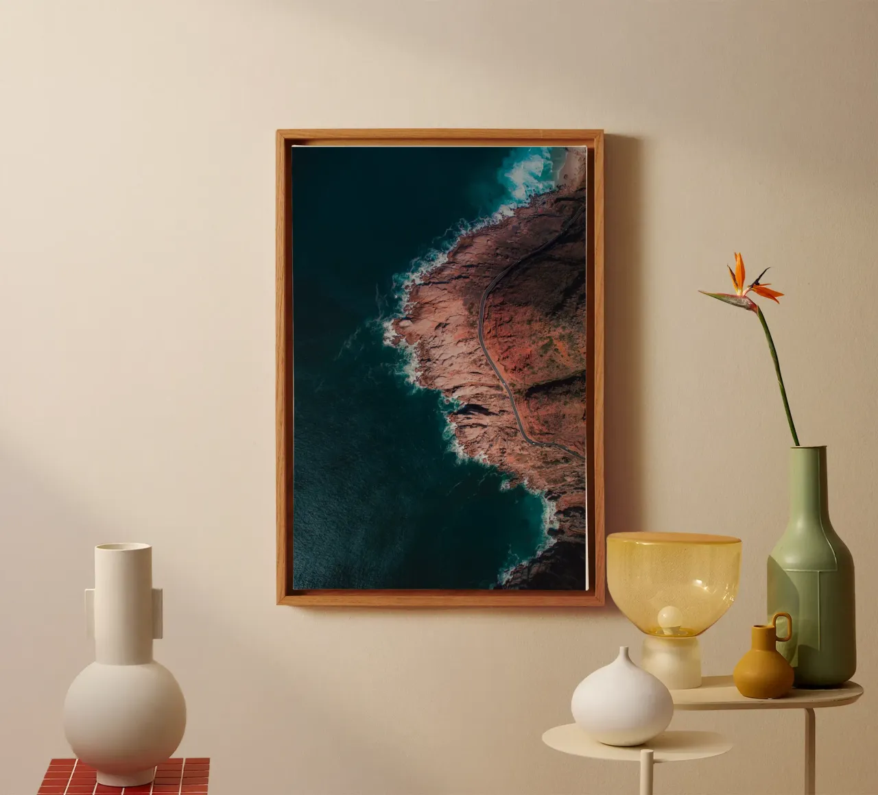 Silenzio d'acqua salata tela con Cornice a cassetta da PhotoVibe Decor