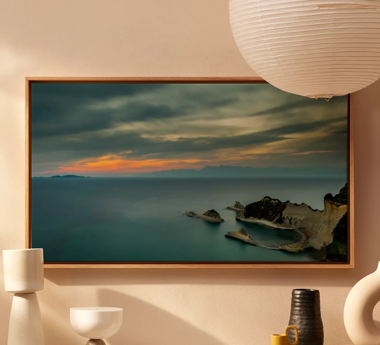 Silenzio d'acqua salata tela con Cornice a cassetta da PhotoVibe Decor