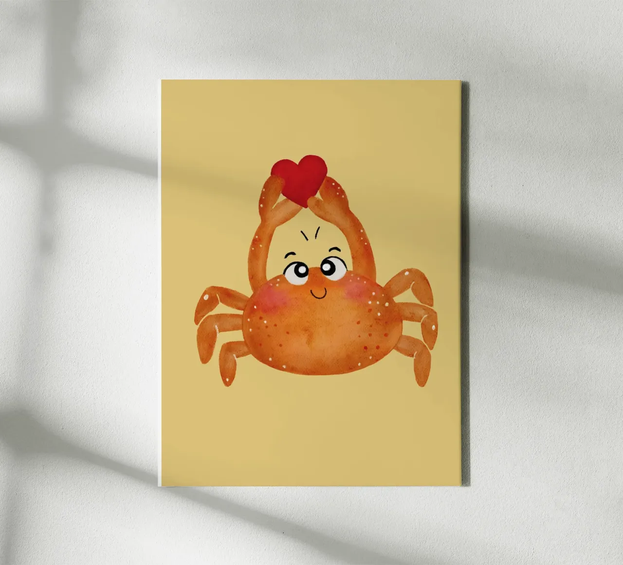 Crab with a heart canvas by HummelBär