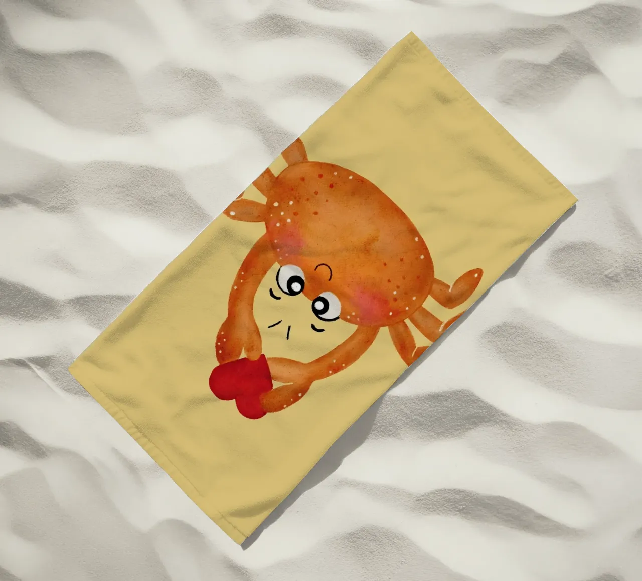 Granchio con il cuore telo mare da HummelBär