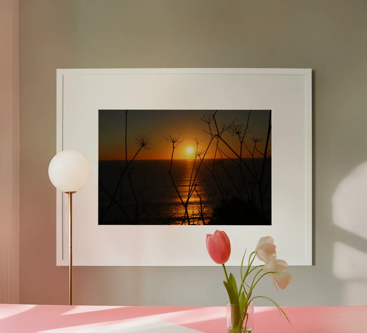 Silenzio d'acqua salata poster con telaio in alluminio da PhotoVibe Decor