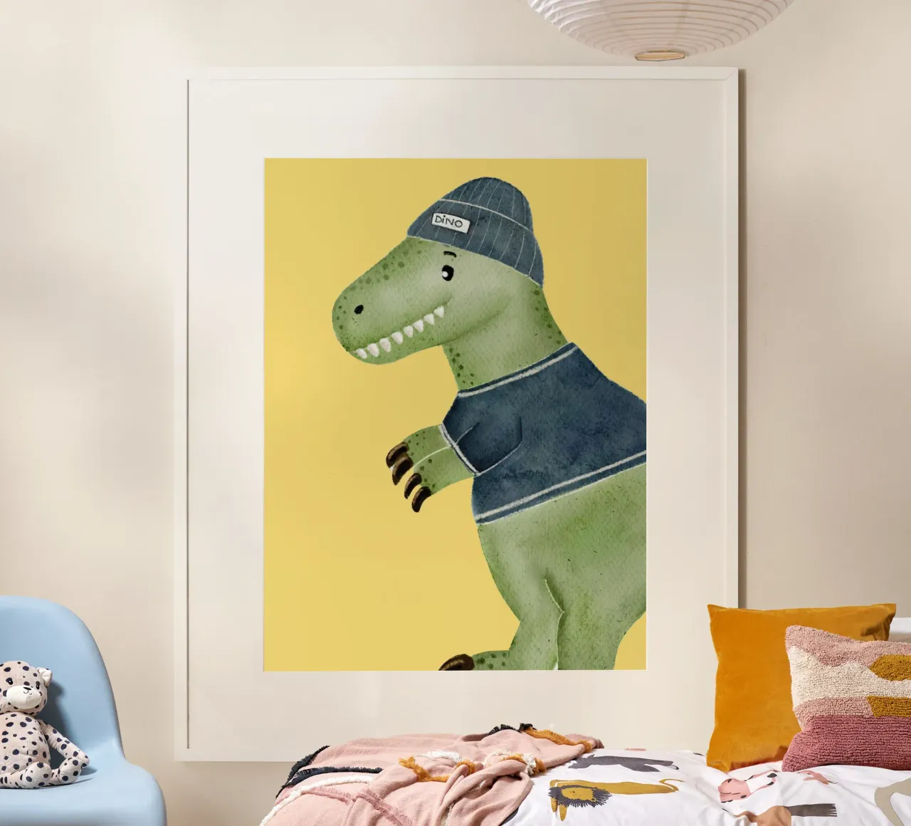 Dinosauro T-Rex poster con telaio in plastica da HummelBär