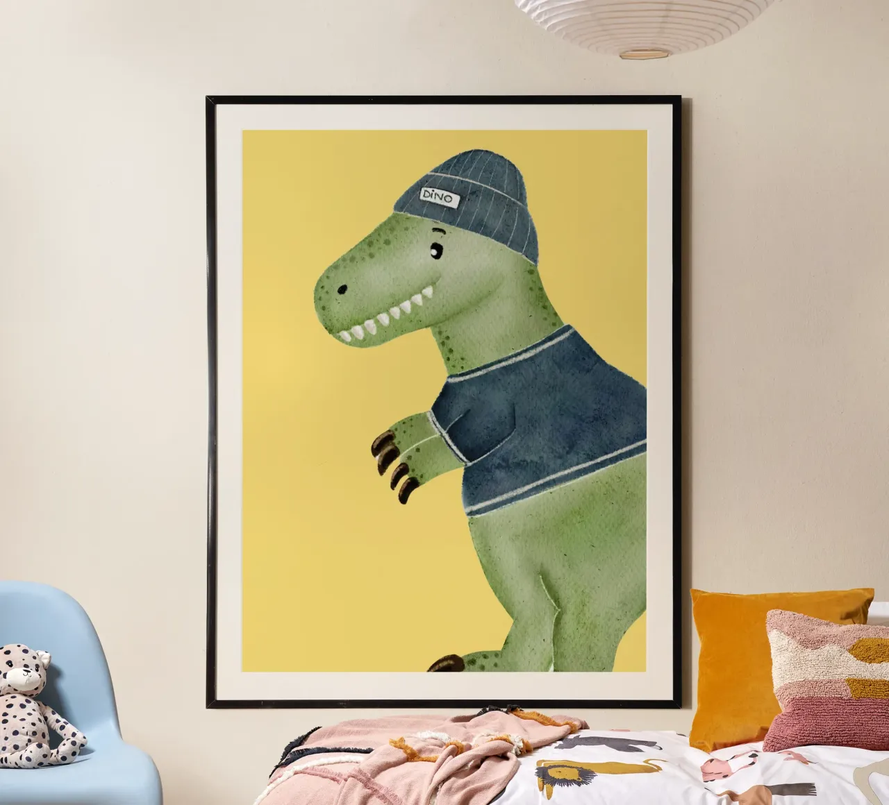 Dinosauro T-Rex poster con telaio in plastica da HummelBär