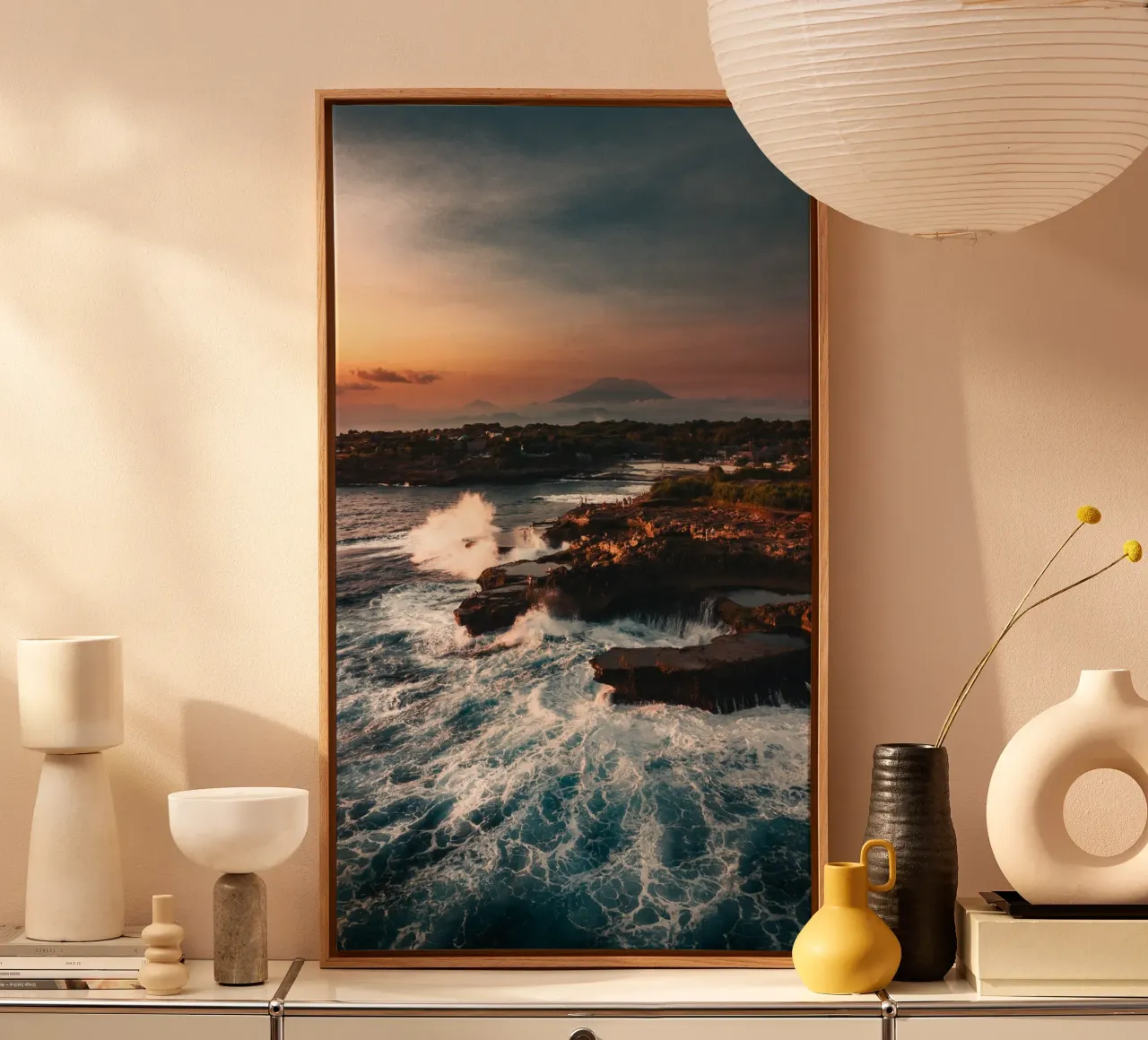 Silenzio d'acqua salata tela con Cornice a cassetta da PhotoVibe Decor