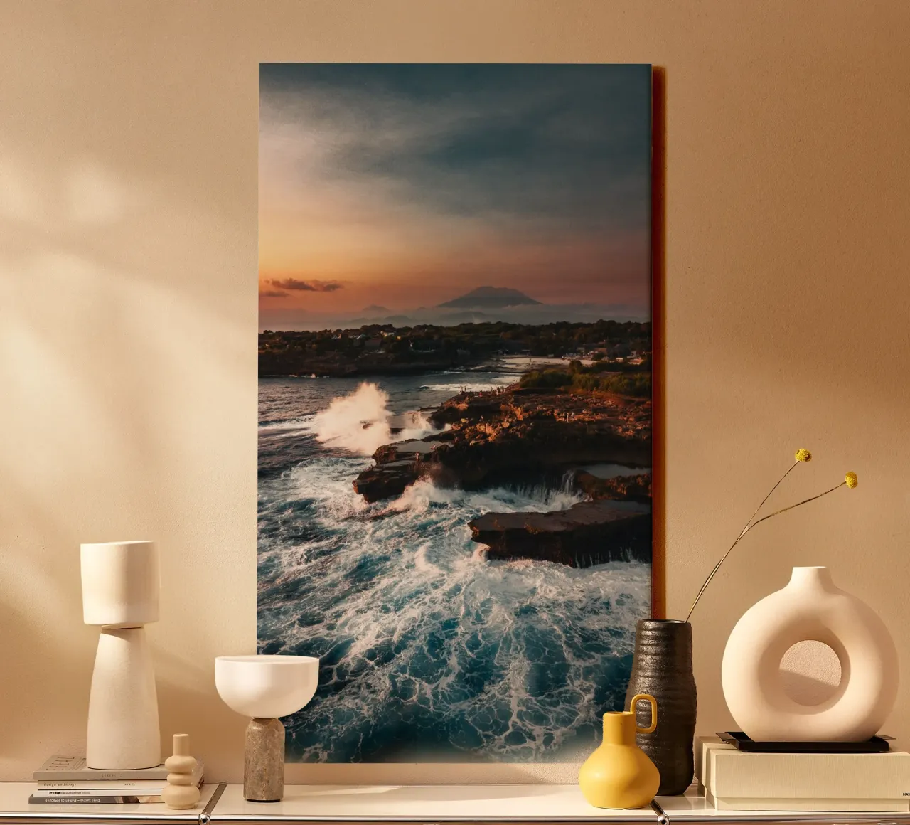 Silenzio d'acqua salata tela con Cornice a cassetta da PhotoVibe Decor