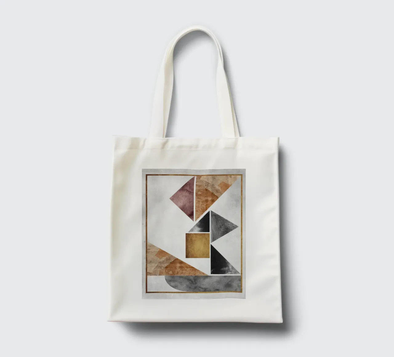 abstract art triangle texture borsa in juta da vintageshop