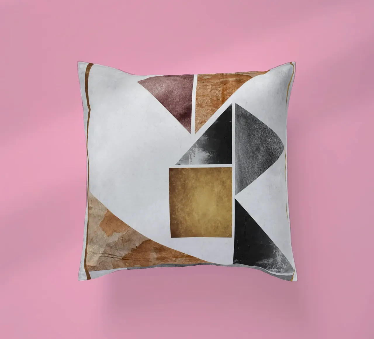 abstract art triangle texture cuscino da vintageshop
